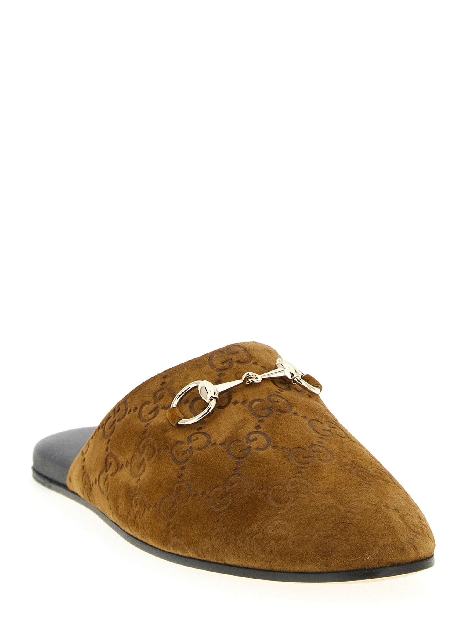 Gucci Gg Suede Mules