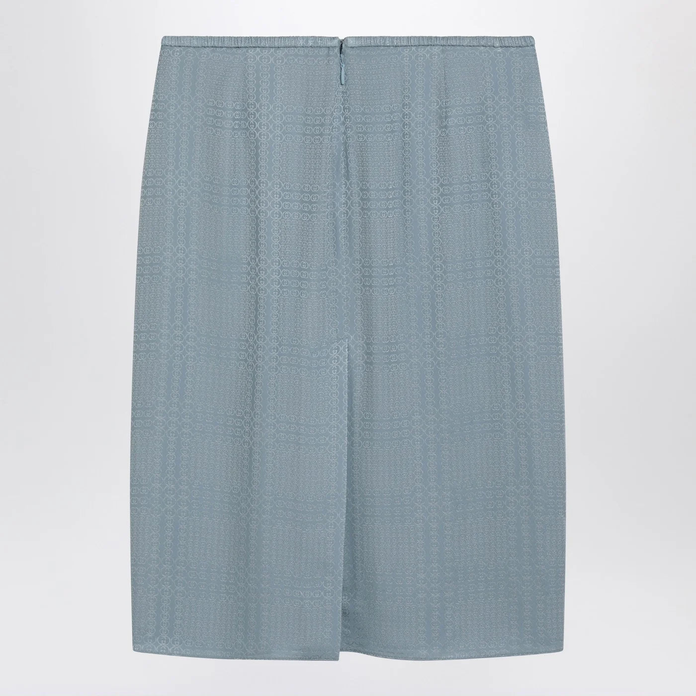 GUCCI Light blue GG jacquard silk skirt