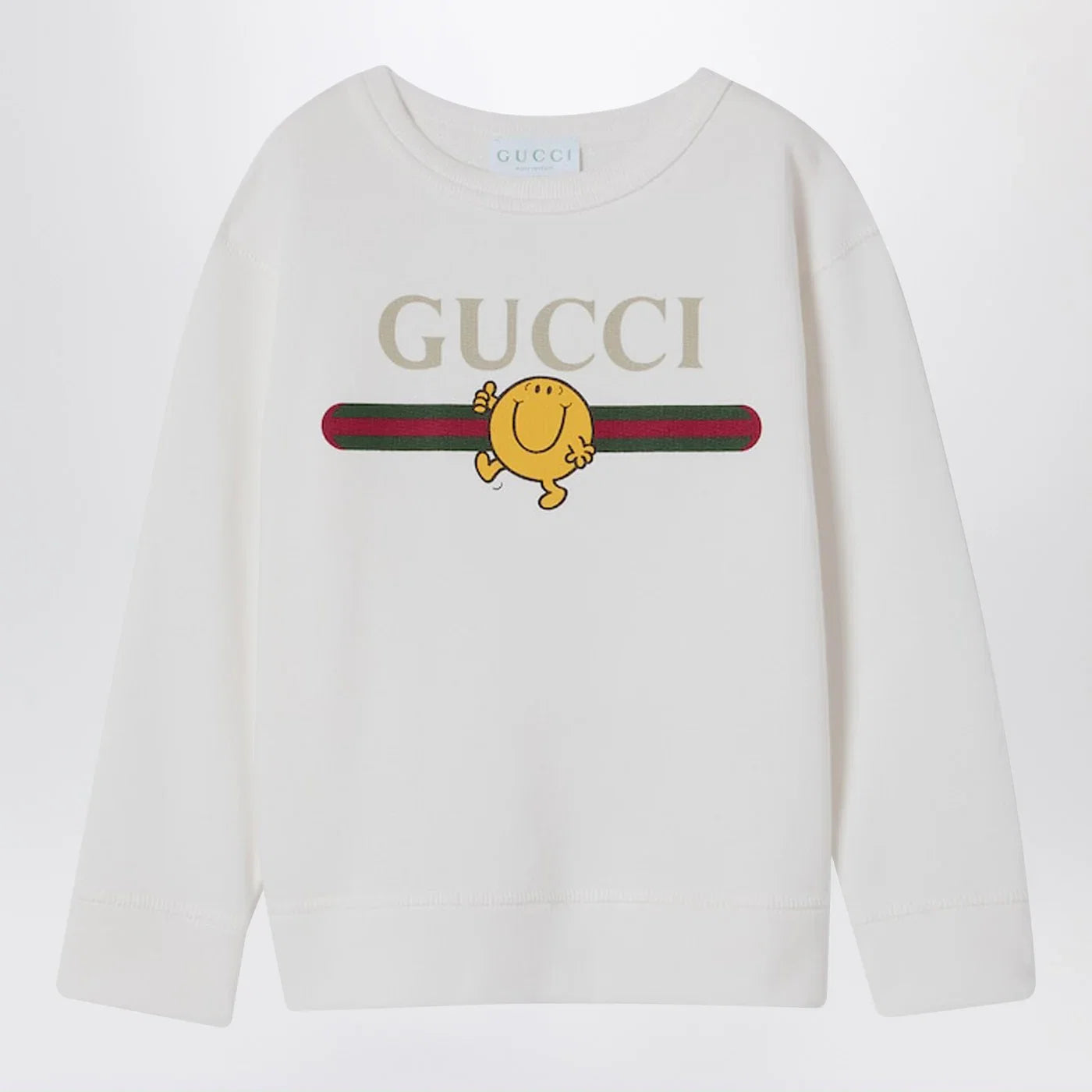 GUCCI White sweatshirt with logo print