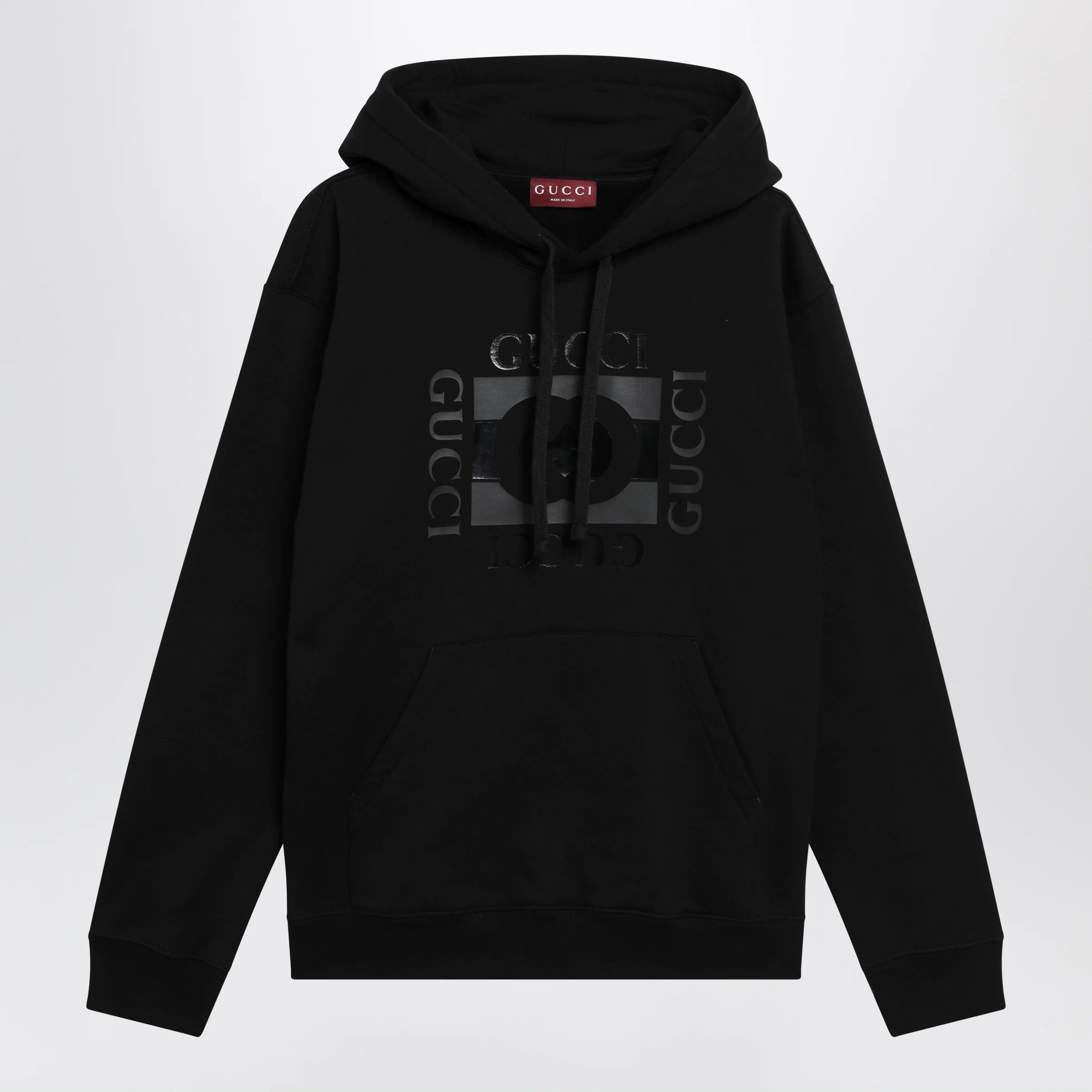 GUCCI White cotton sweatshirt with logo print