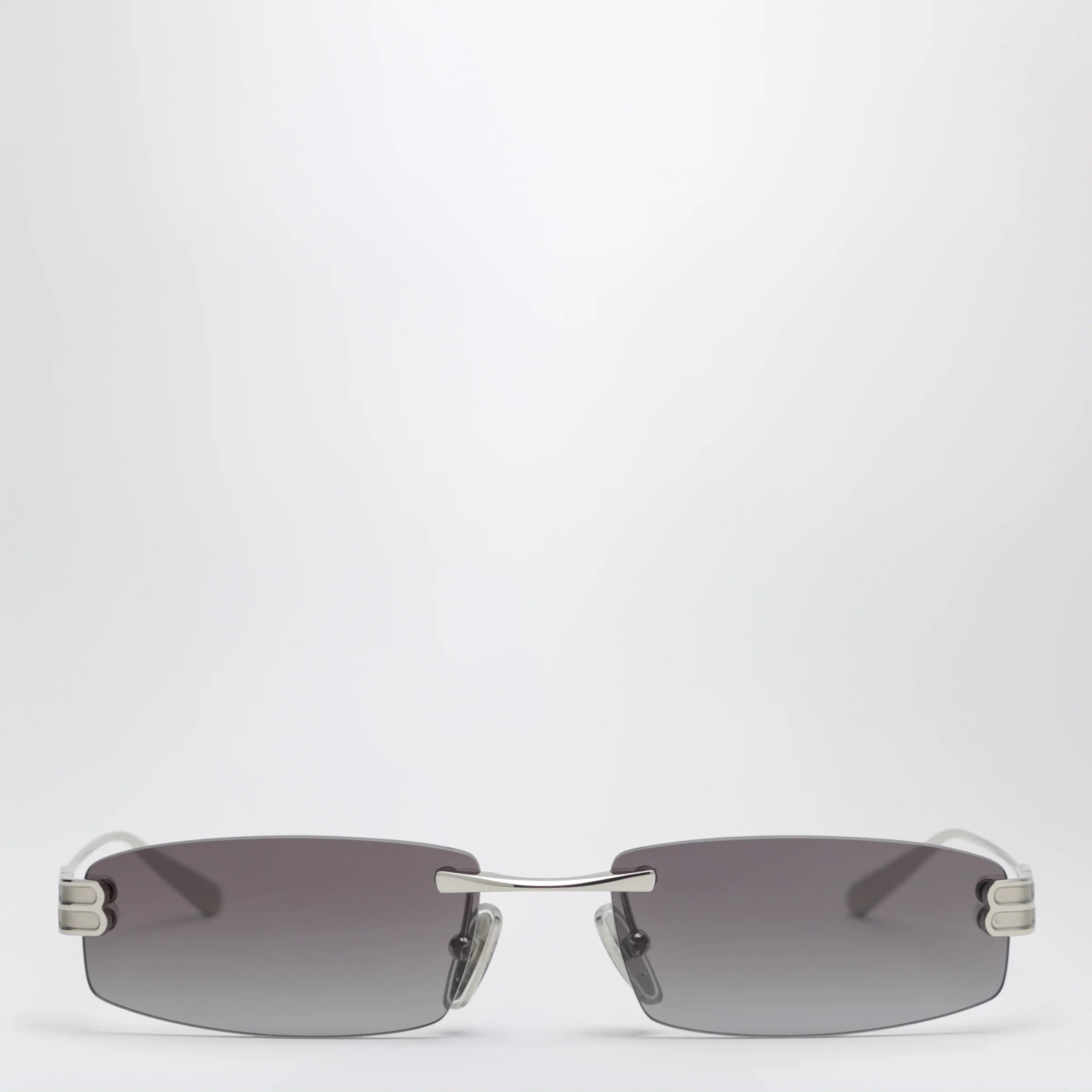 Balenciaga Gossip rectangular Silver/Gradient Grey sunglasses