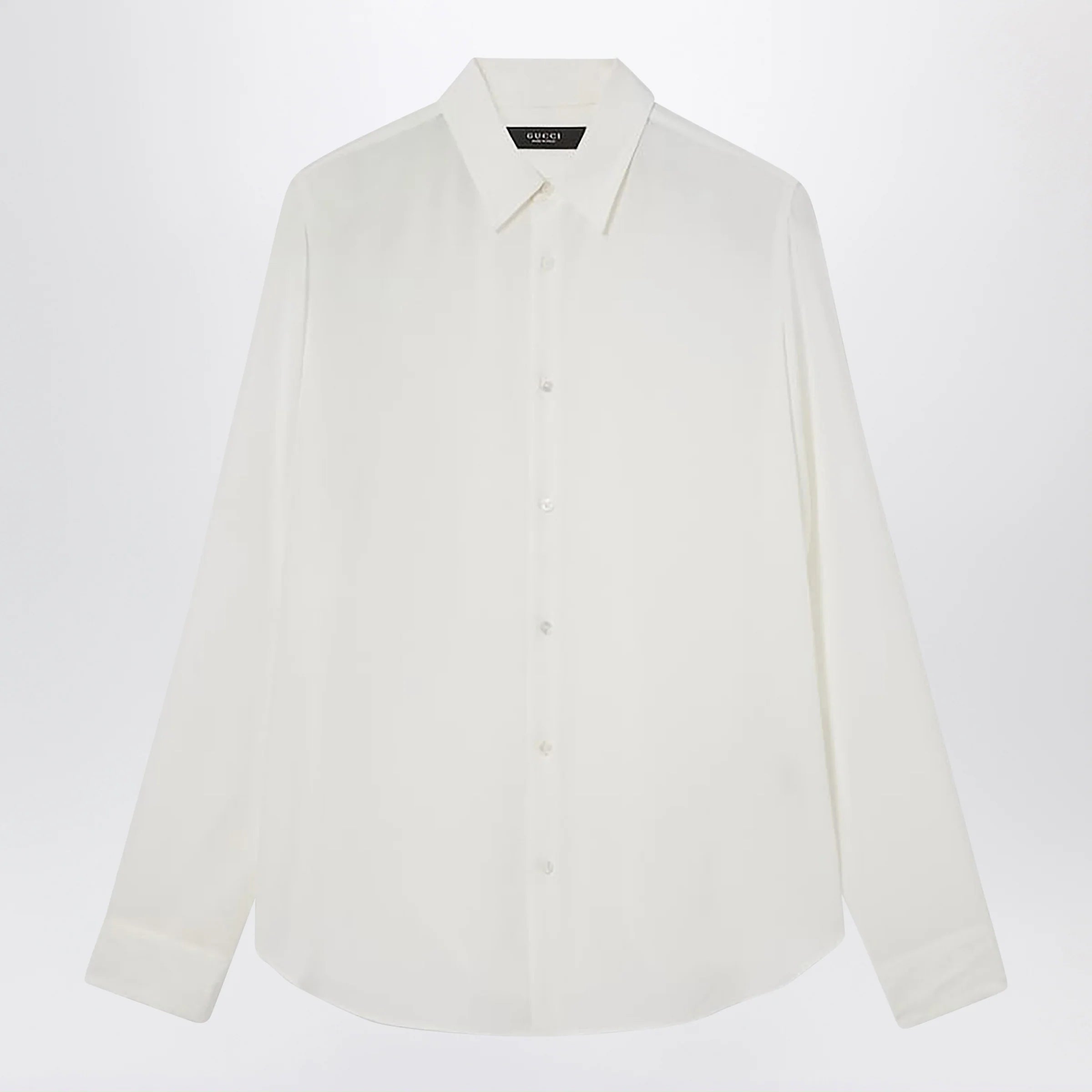 GUCCI White Silk Crêpe De Chine Shirt