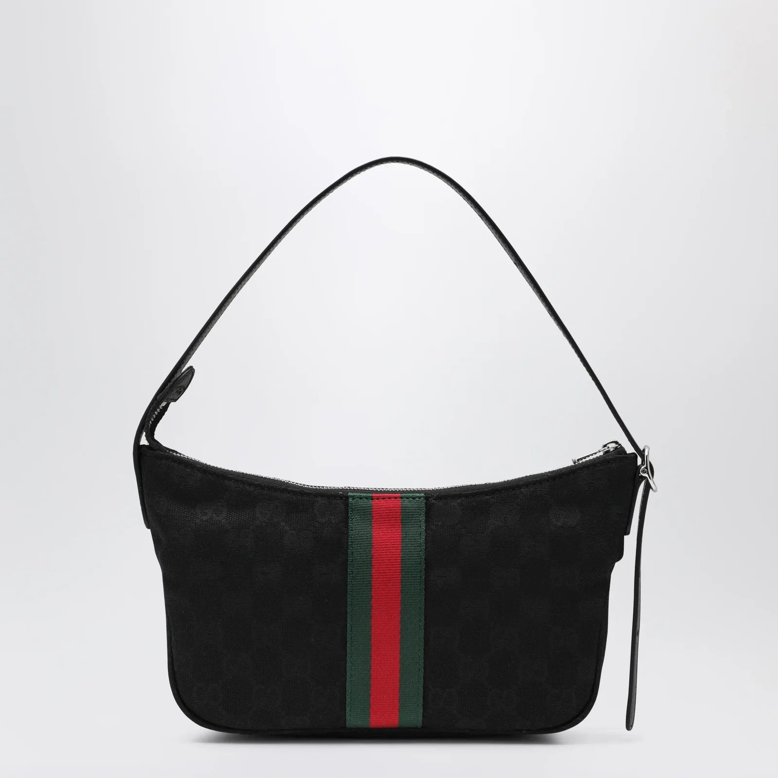 GUCCI Small black Lunetta GG fabric bag