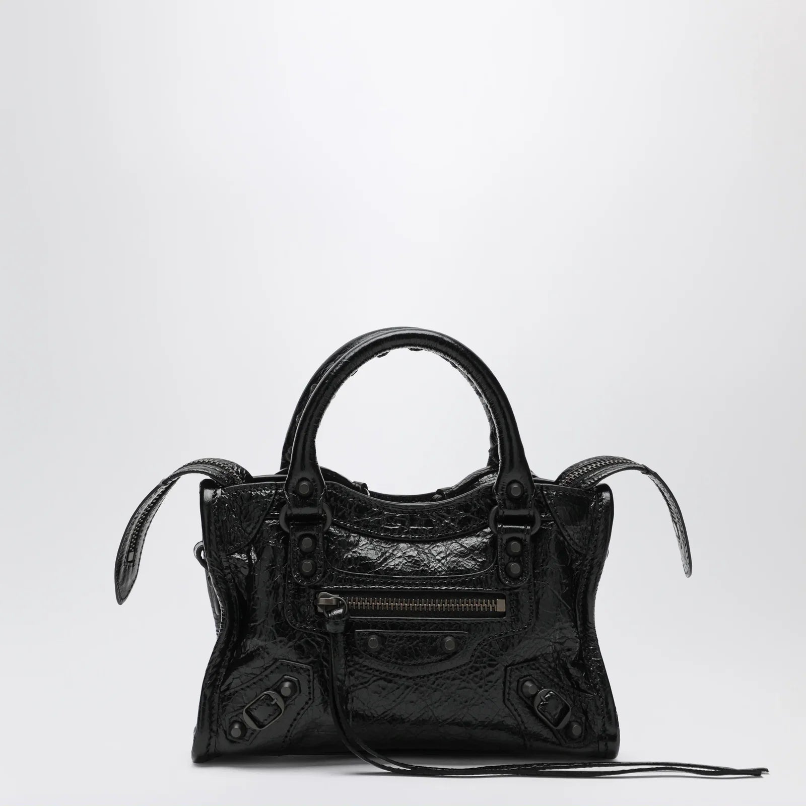 Balenciaga Le City Nano leather handbag in military green