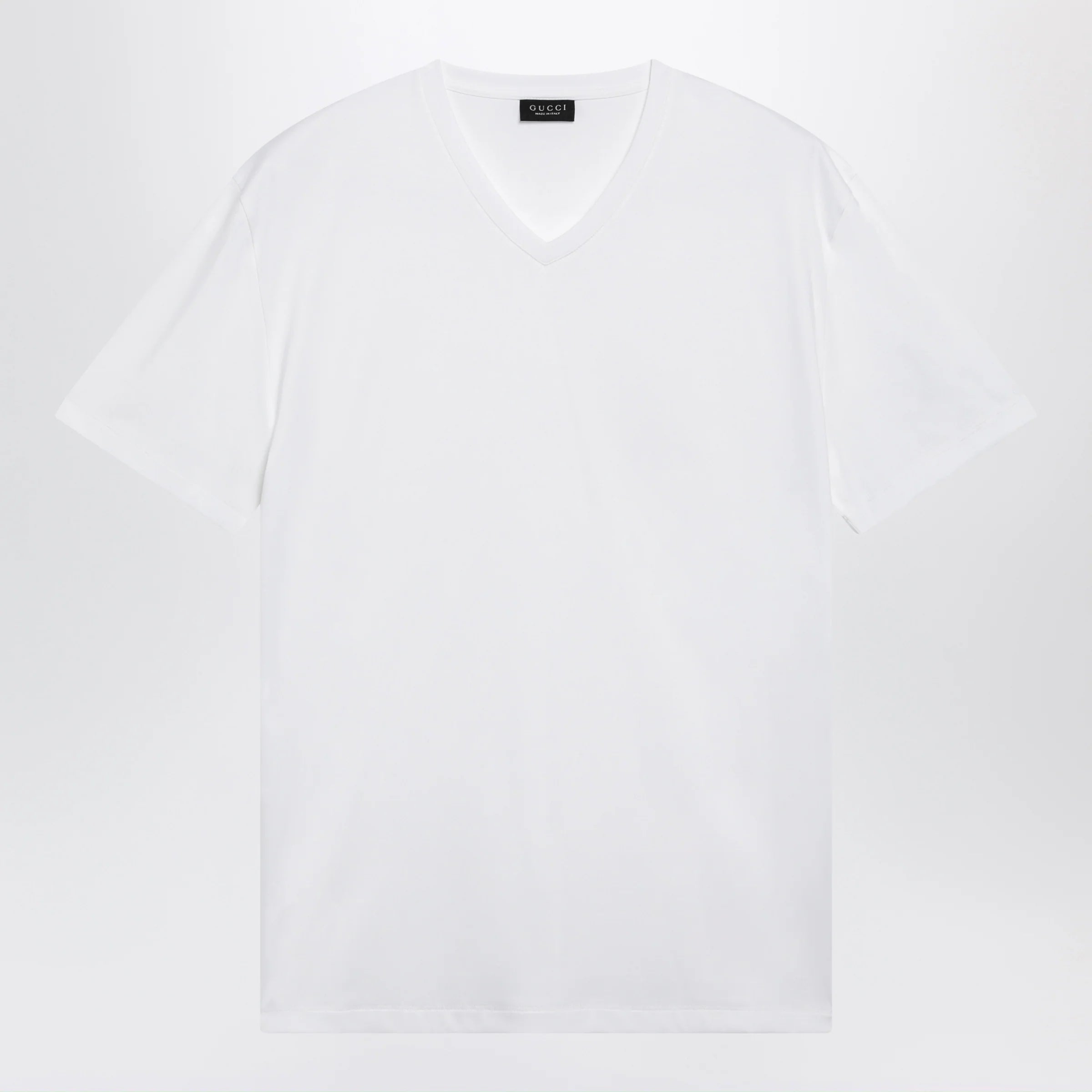GUCCI White stretch modal T-shirt