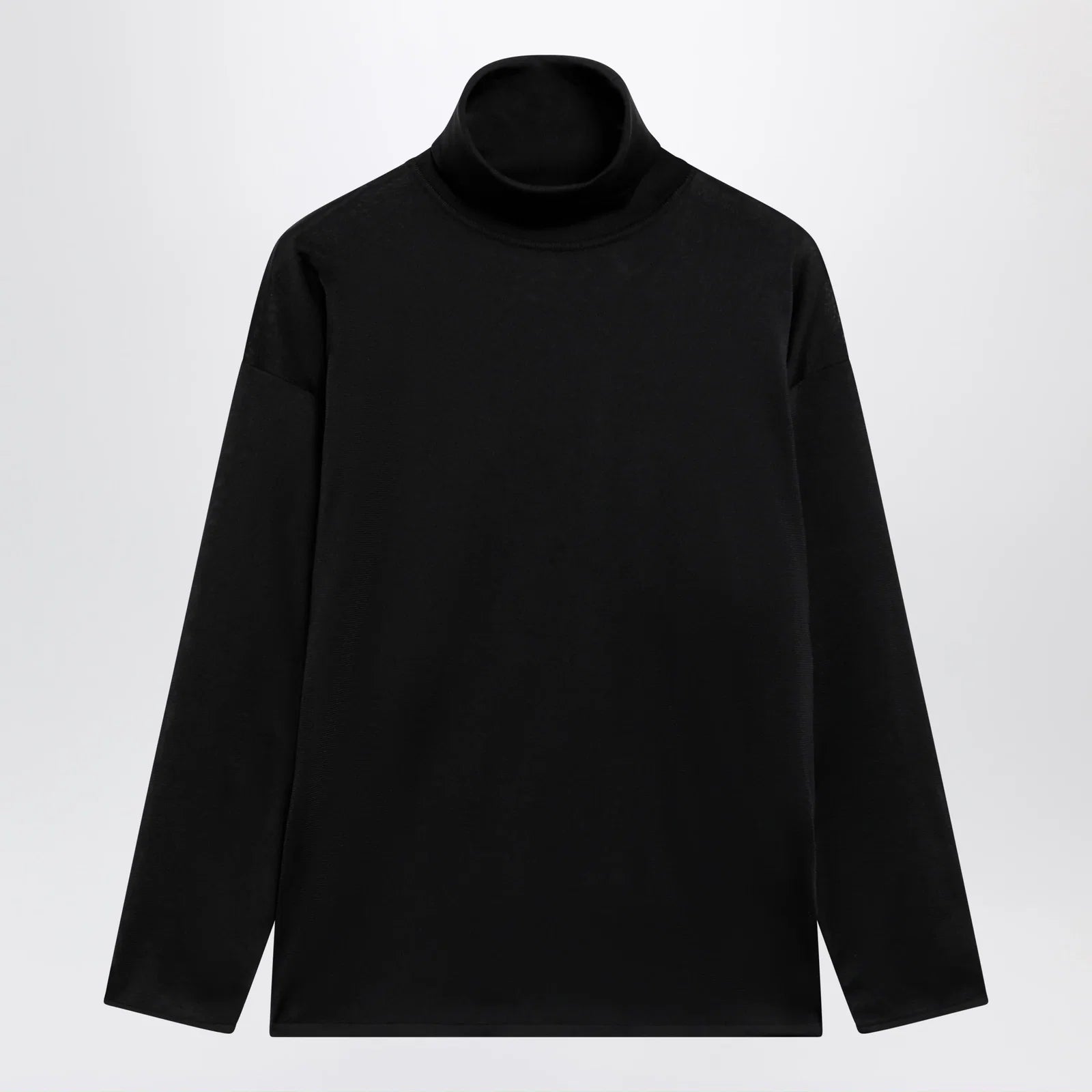 GUCCI Black silk turtleneck sweater