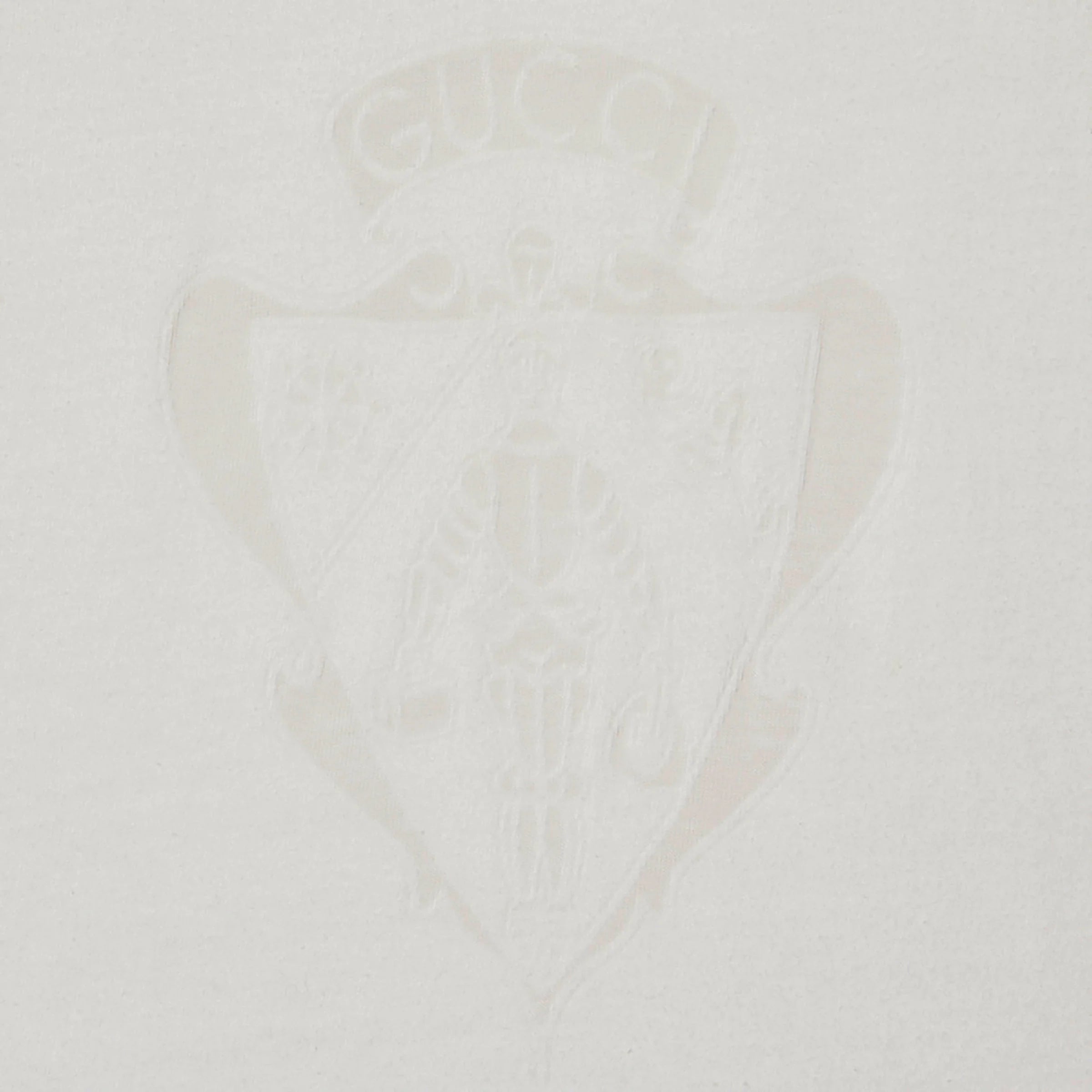 GUCCI White Cotton T-Shirt With Logo Crest