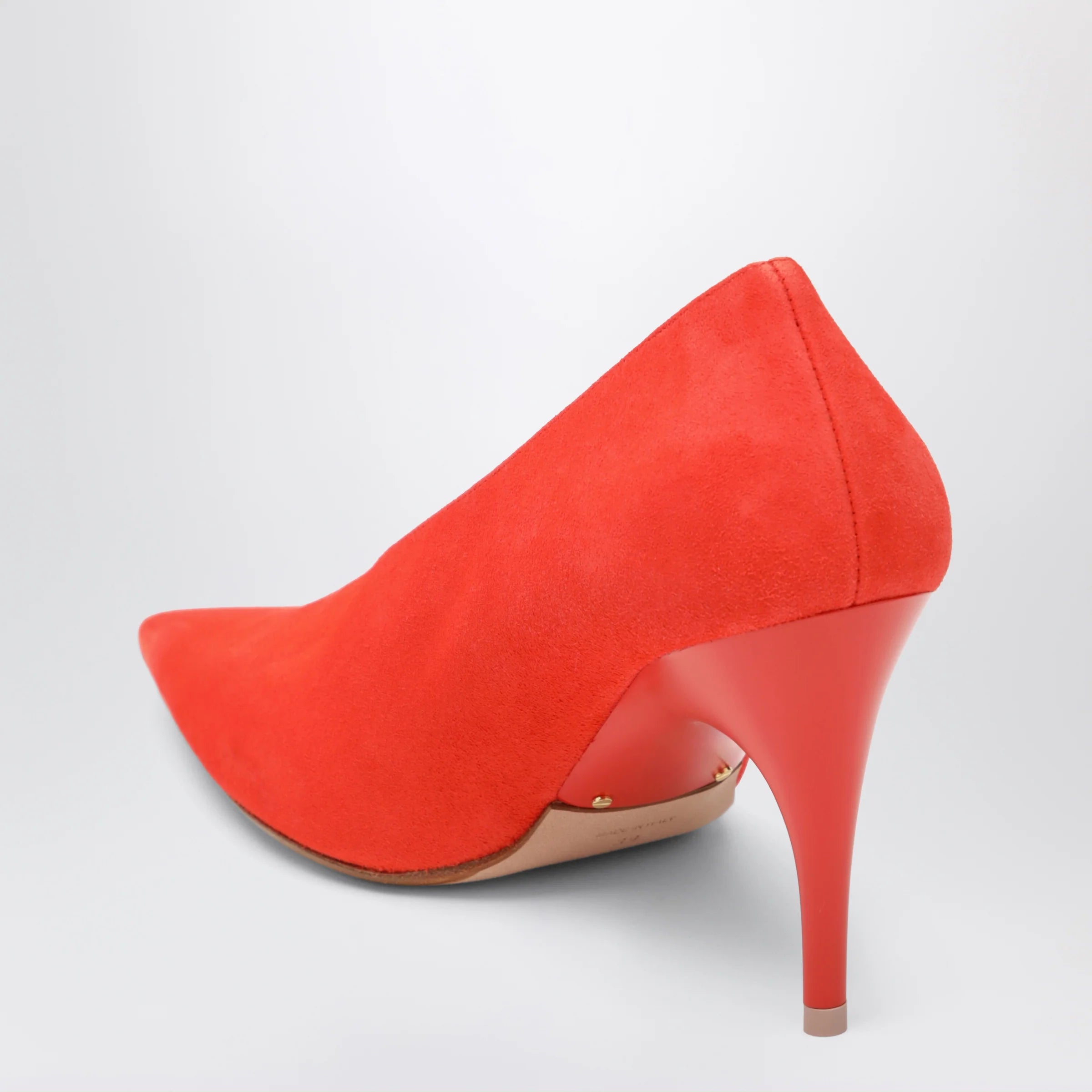 Balenciaga Duchesse 90 mm suede goatskin pumps in tangerine