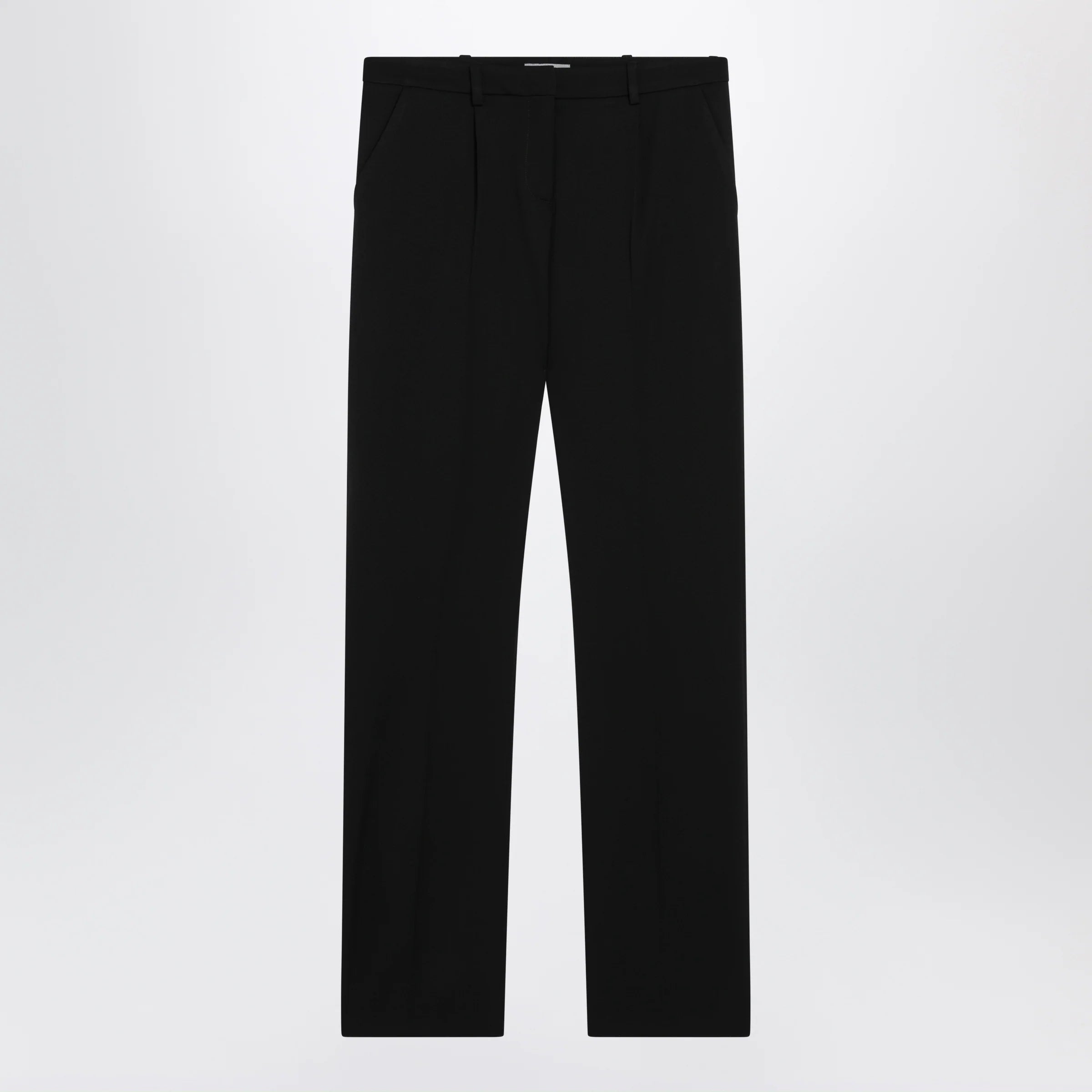 Balenciaga Slim tailored trousers in stretch wool twill, black