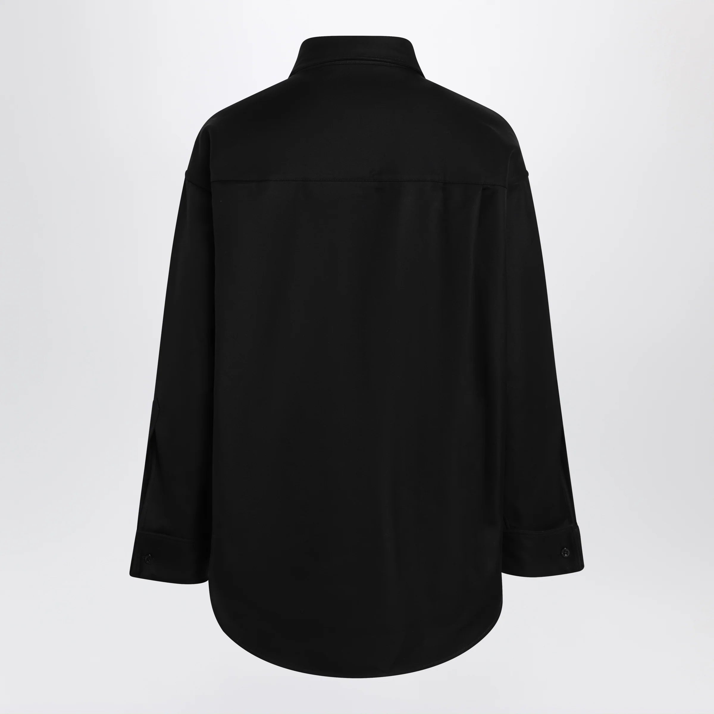 Balenciaga Classic cocoon shirt in double cotton, black