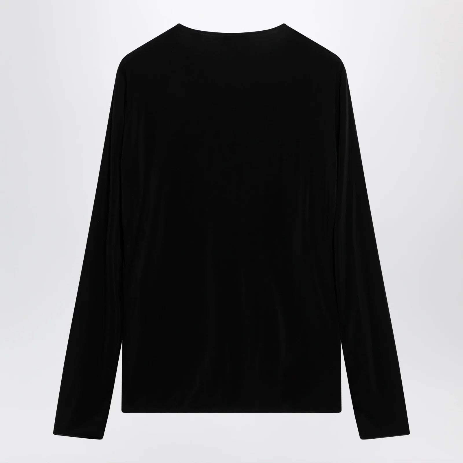 GUCCI Black crew-neck knit in viscose blend