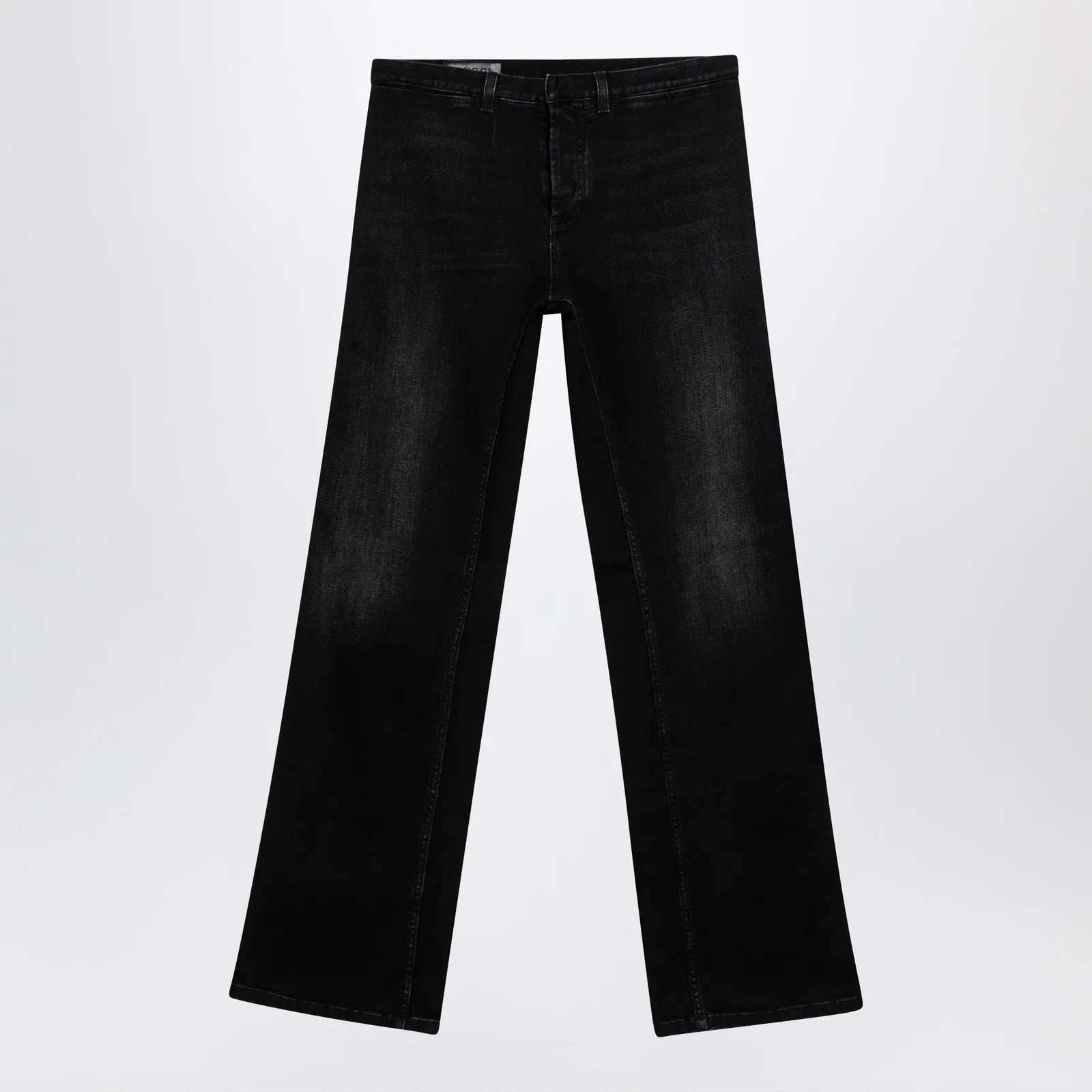 GUCCI Low-rise cotton denim jeans with Web tape in black