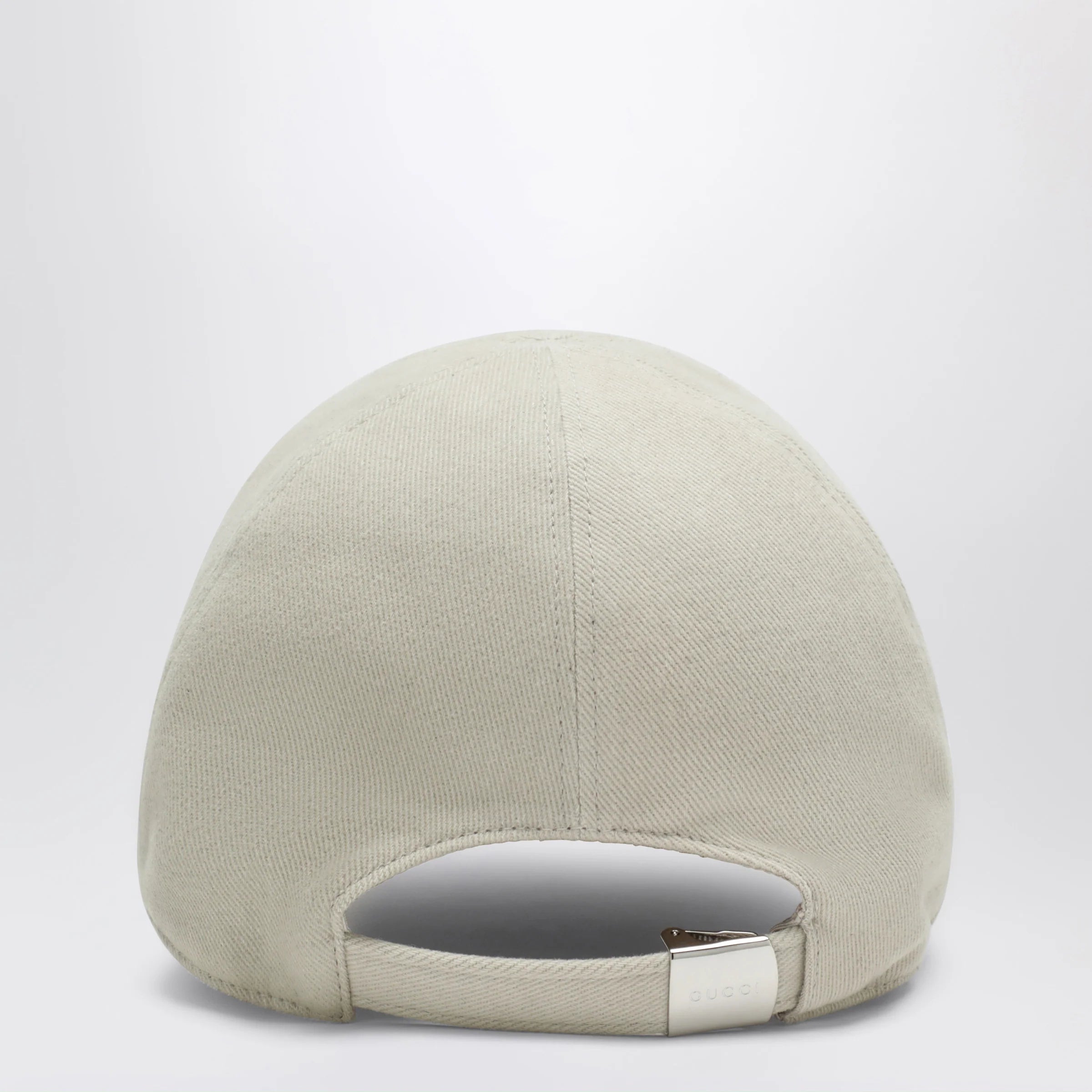 GUCCI Beige cotton baseball cap with embroidered logo