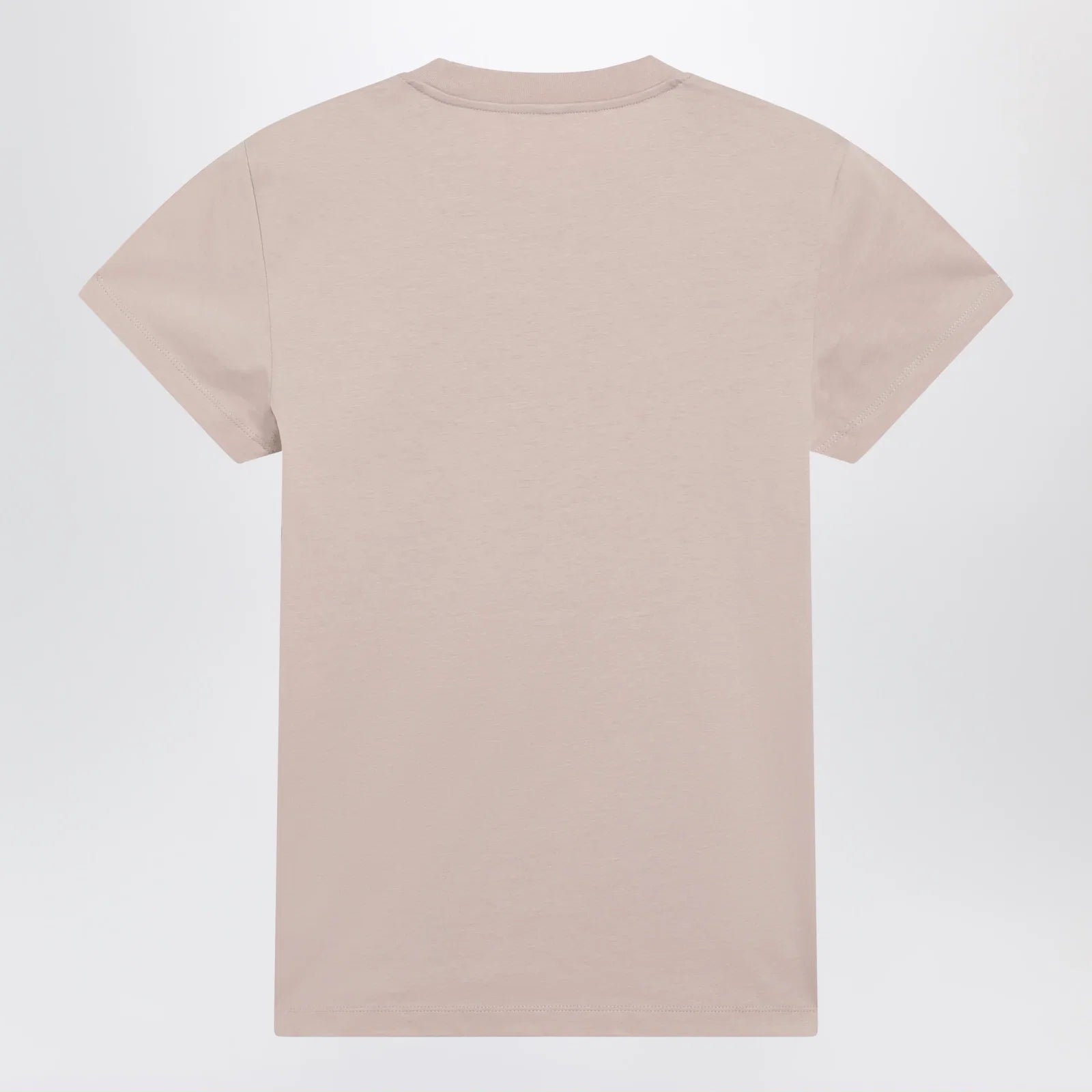 Moncler Pink T-shirt with logo embroidery