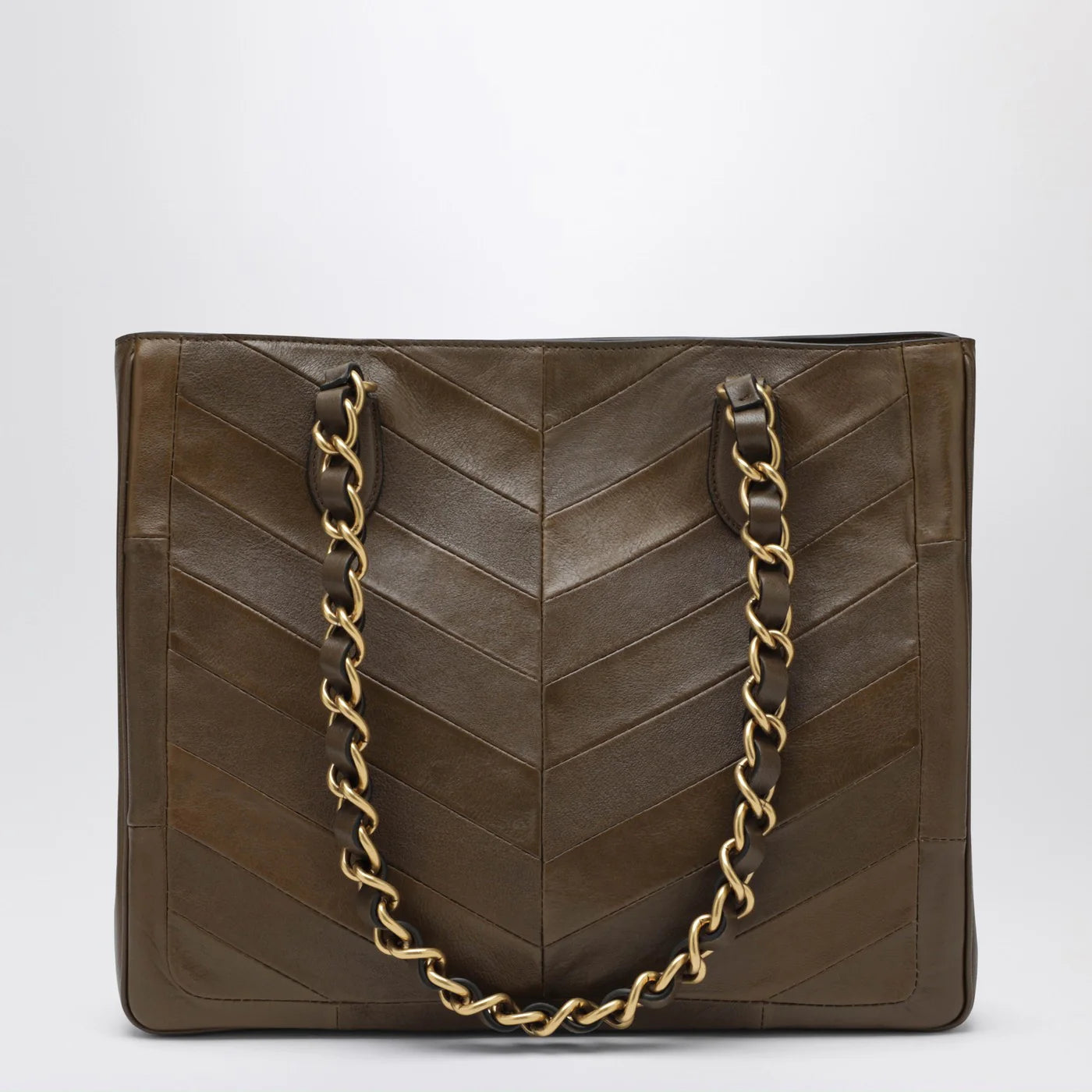 Valentino Garavani Laseine shopping bag in tundra green