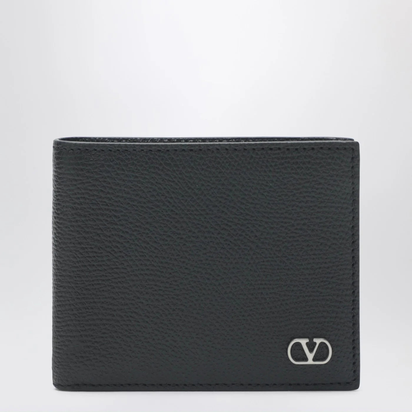 Valentino Garavani Black Vlogo Signature bi-fold wallet