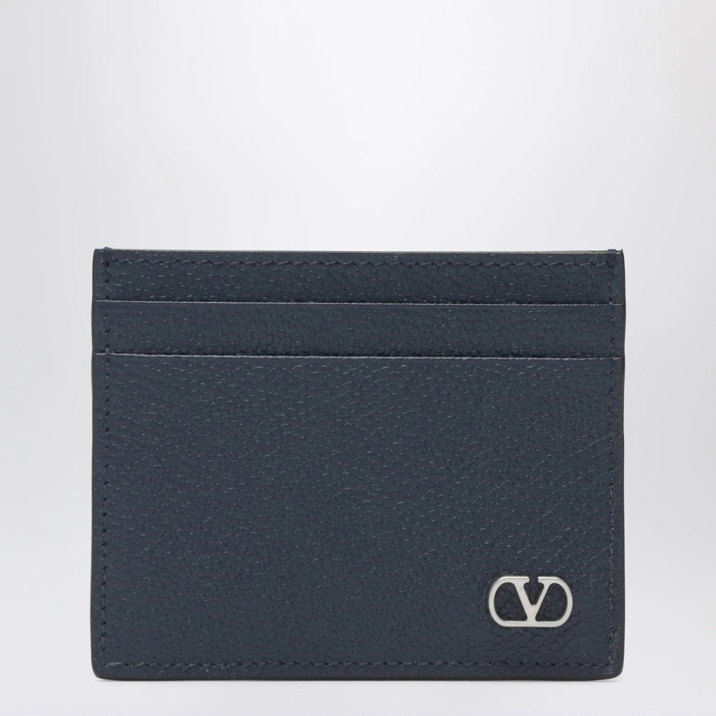 Valentino Garavani Vlogo Signature blue card holder