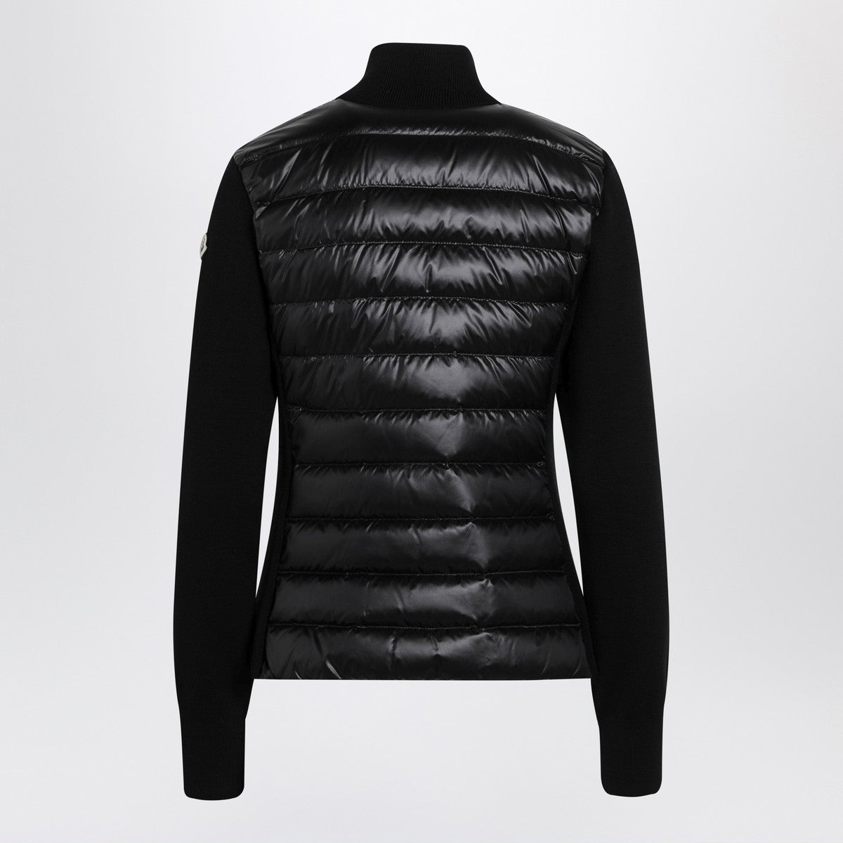 Moncler Black padded wool zip cardigan