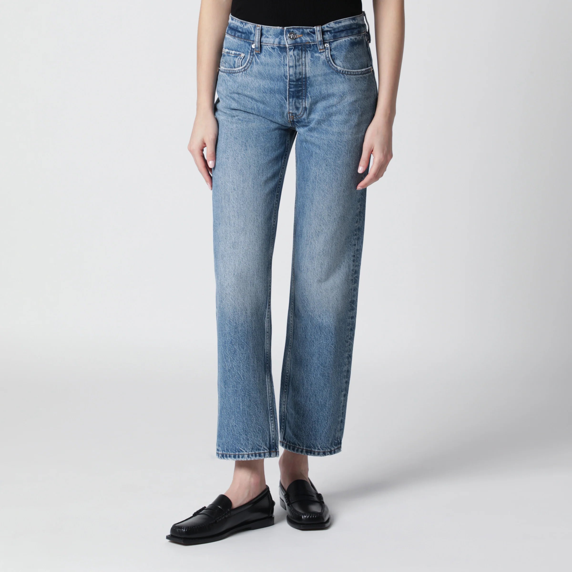 ANINE BING Jane jeans light blue washed effect