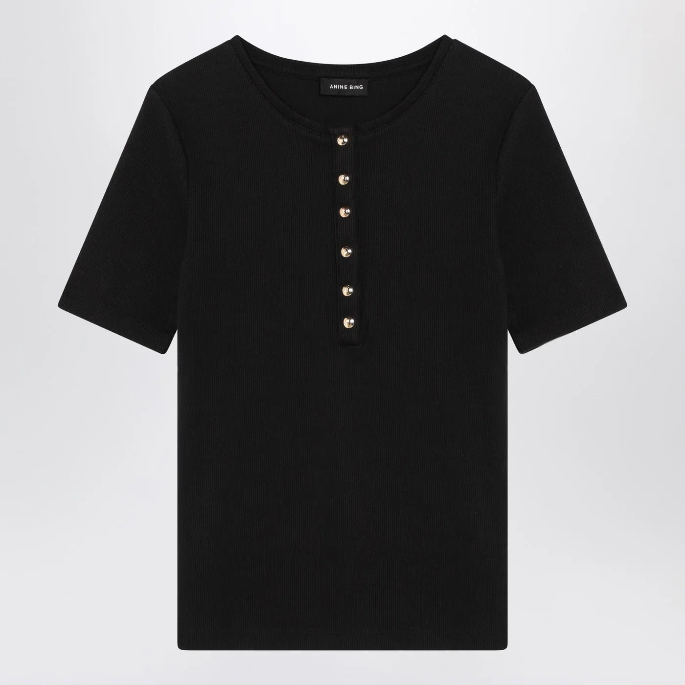 ANINE BING Black short-sleeved t-shirt