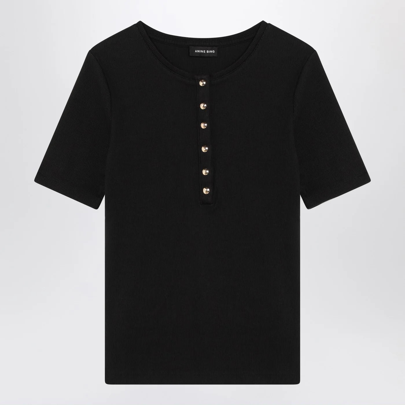 ANINE BING Black short-sleeved t-shirt
