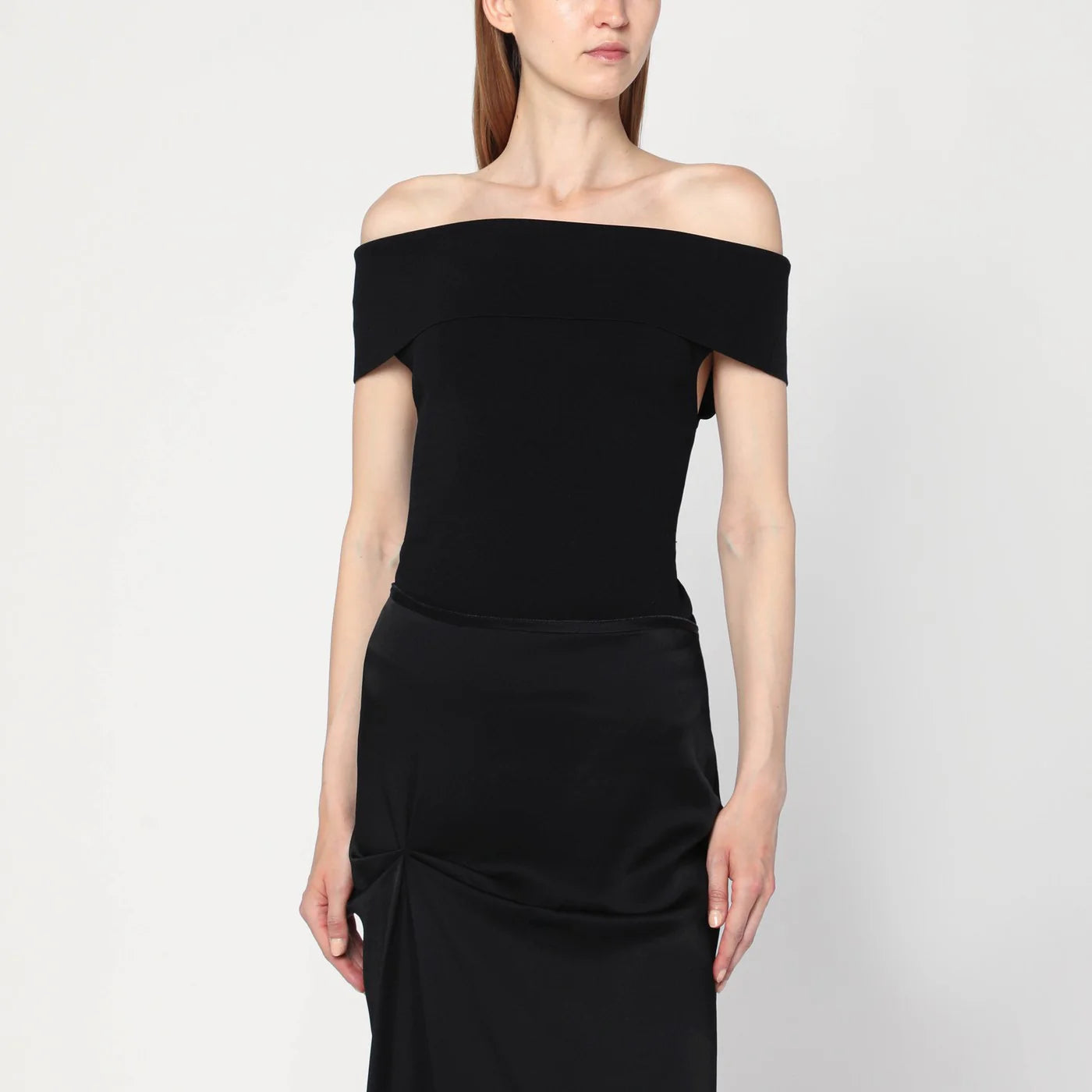 ANINE BING Black viscose-blend top