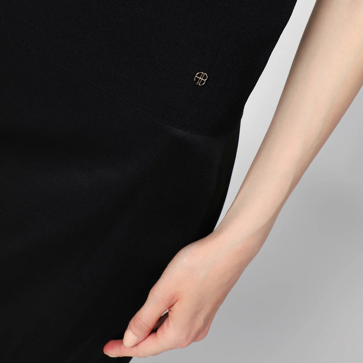 ANINE BING Black viscose-blend top