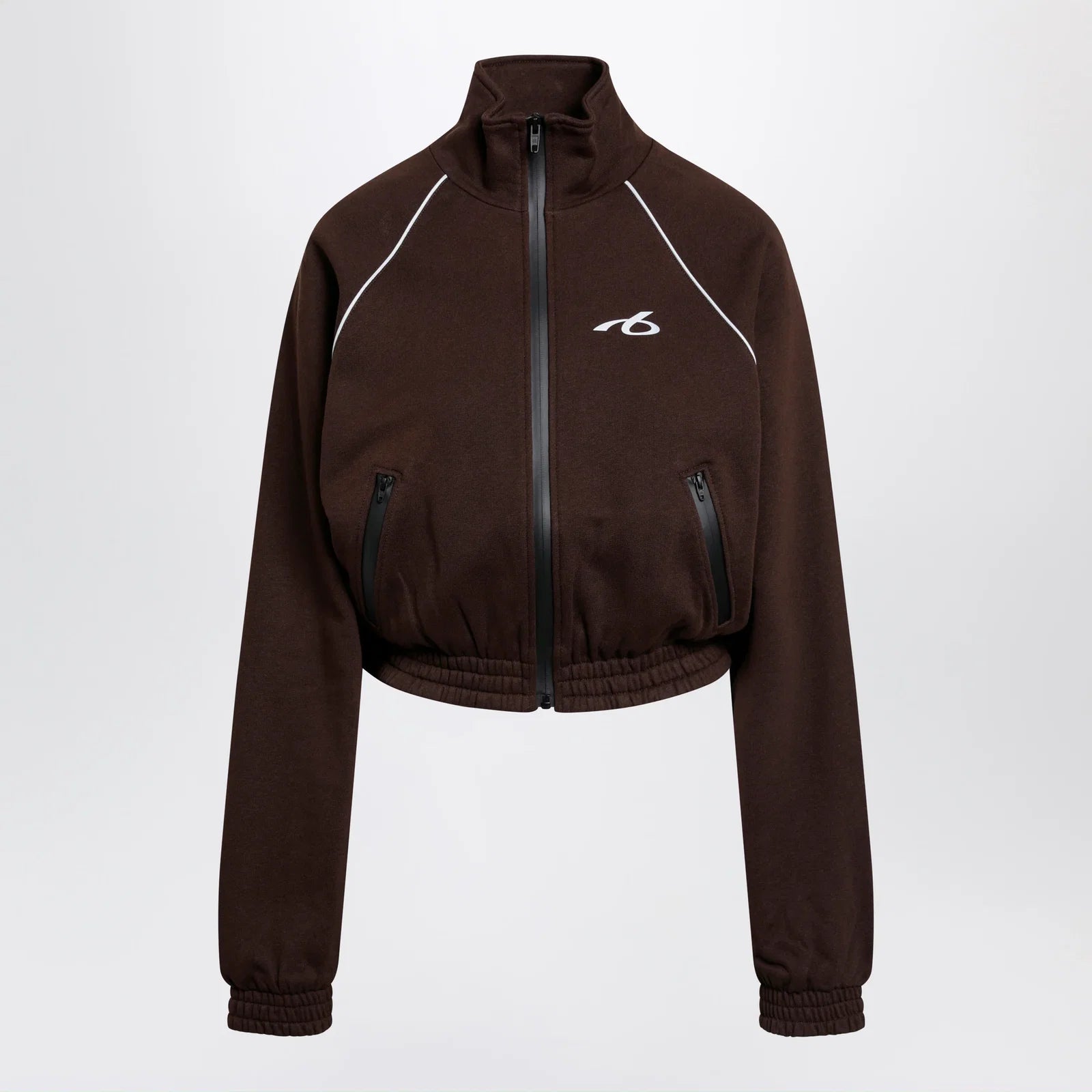 Balenciaga Techwear zip-up jacket in mocha dry fleece