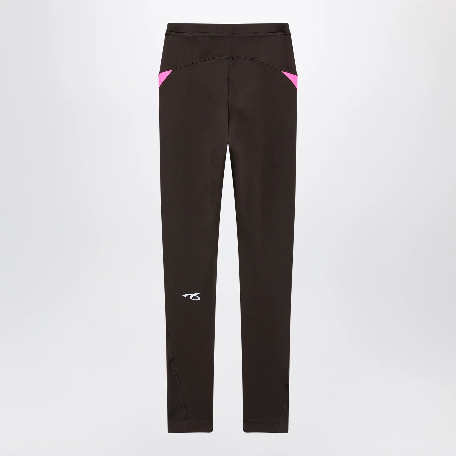 Balenciaga Techwear leggings in khaki/neon pink technical fabric