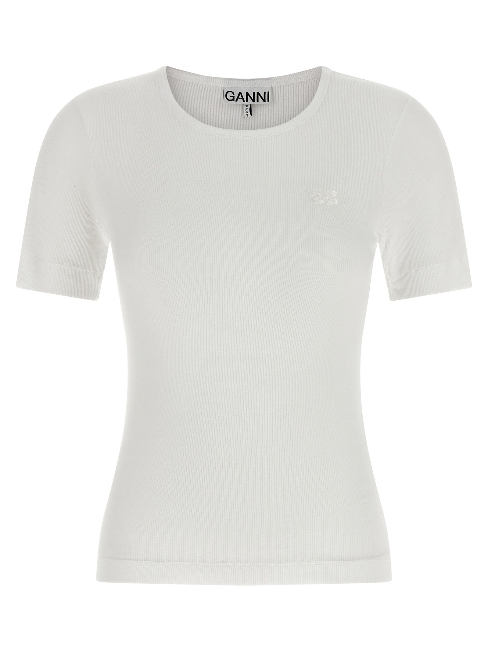 Ganni Logo Embroidery T-shirt