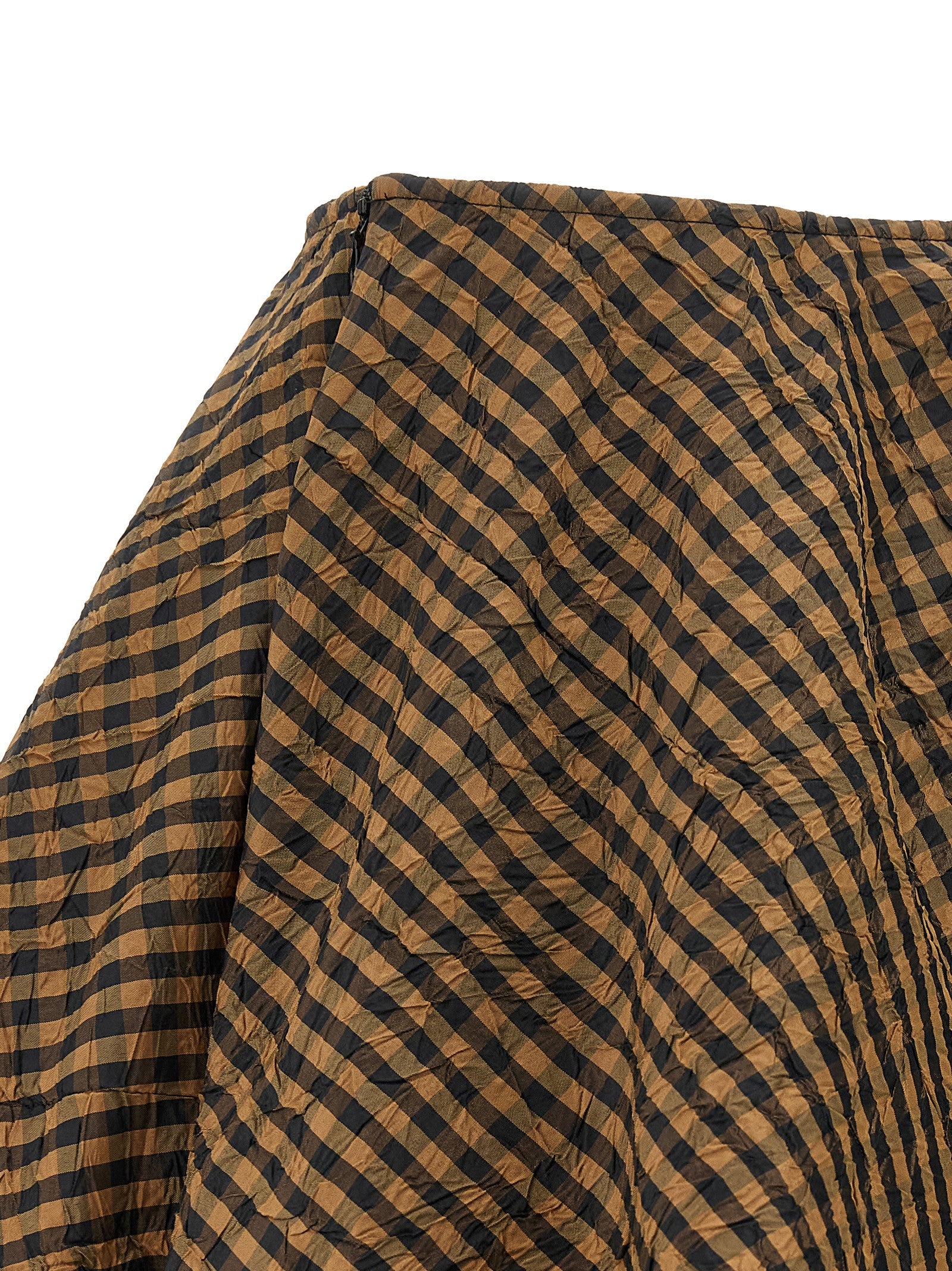 Ganni Crinckled Taffetà Skirt