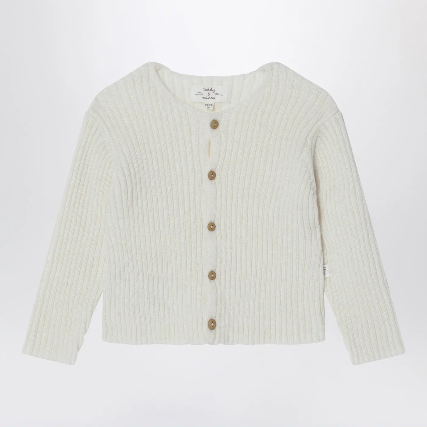 Teddy & Minou Milk-white wool-blend cardigan