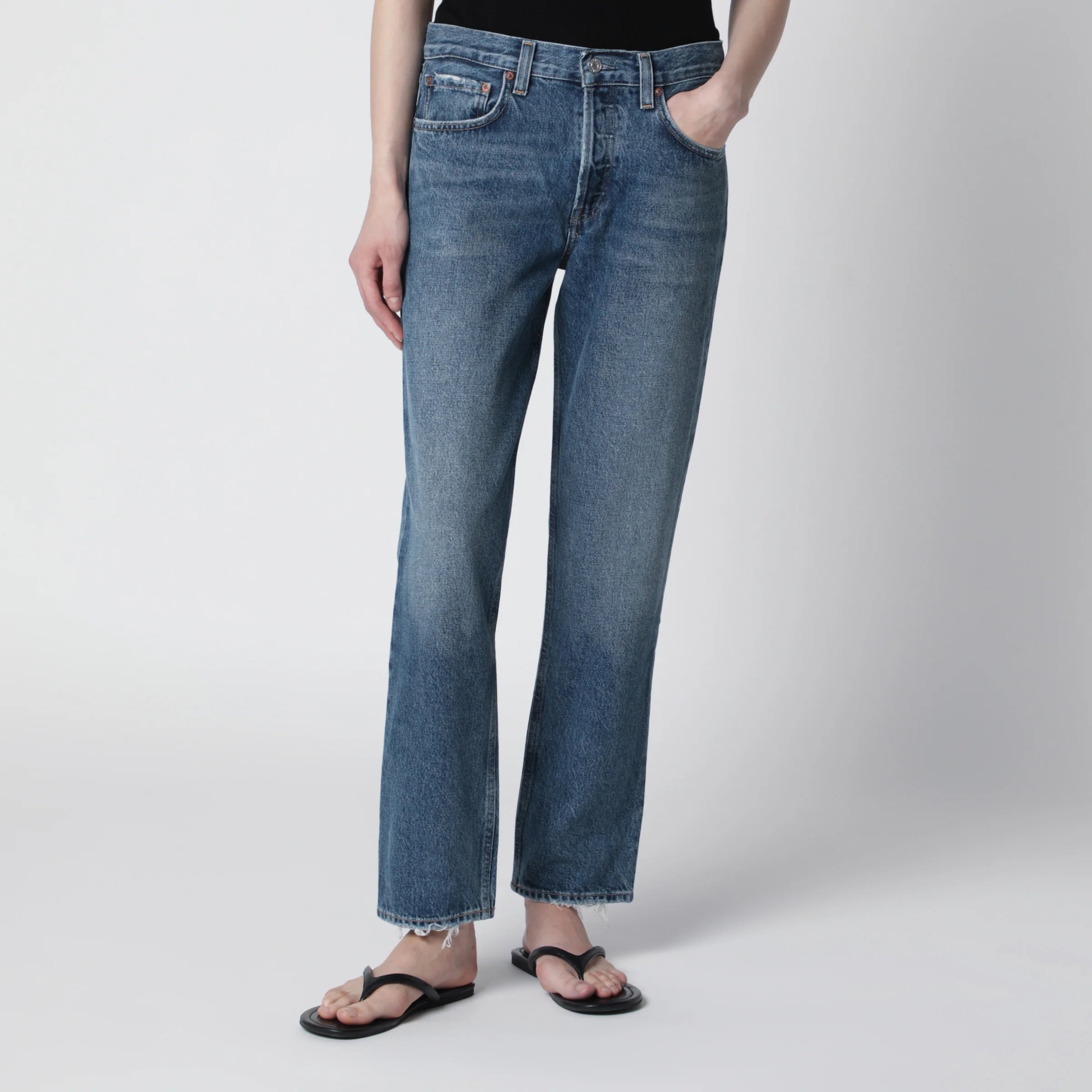 AGOLDE Romney jeans in medium indigo denim