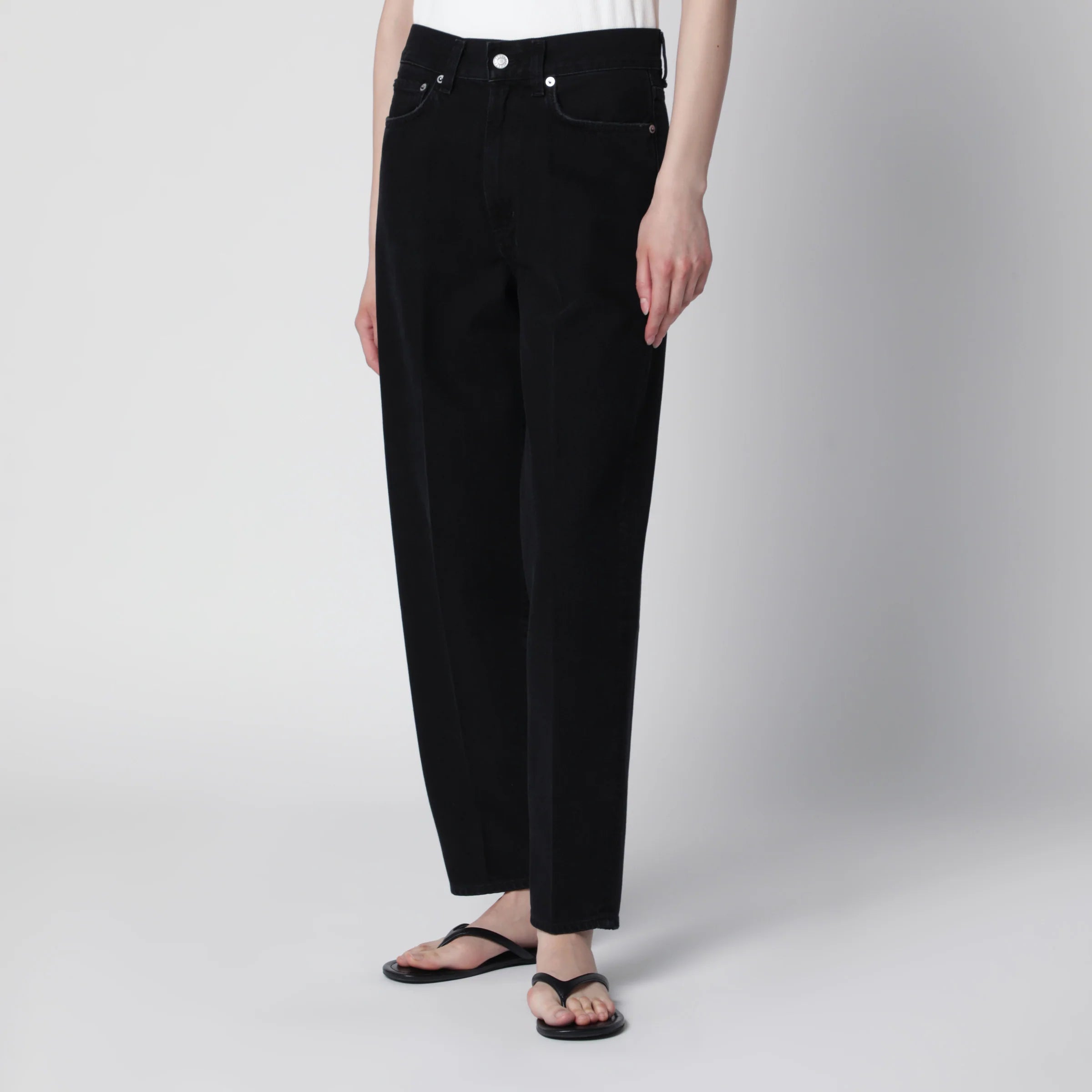 AGOLDE 80's straight-leg jeans in black denim