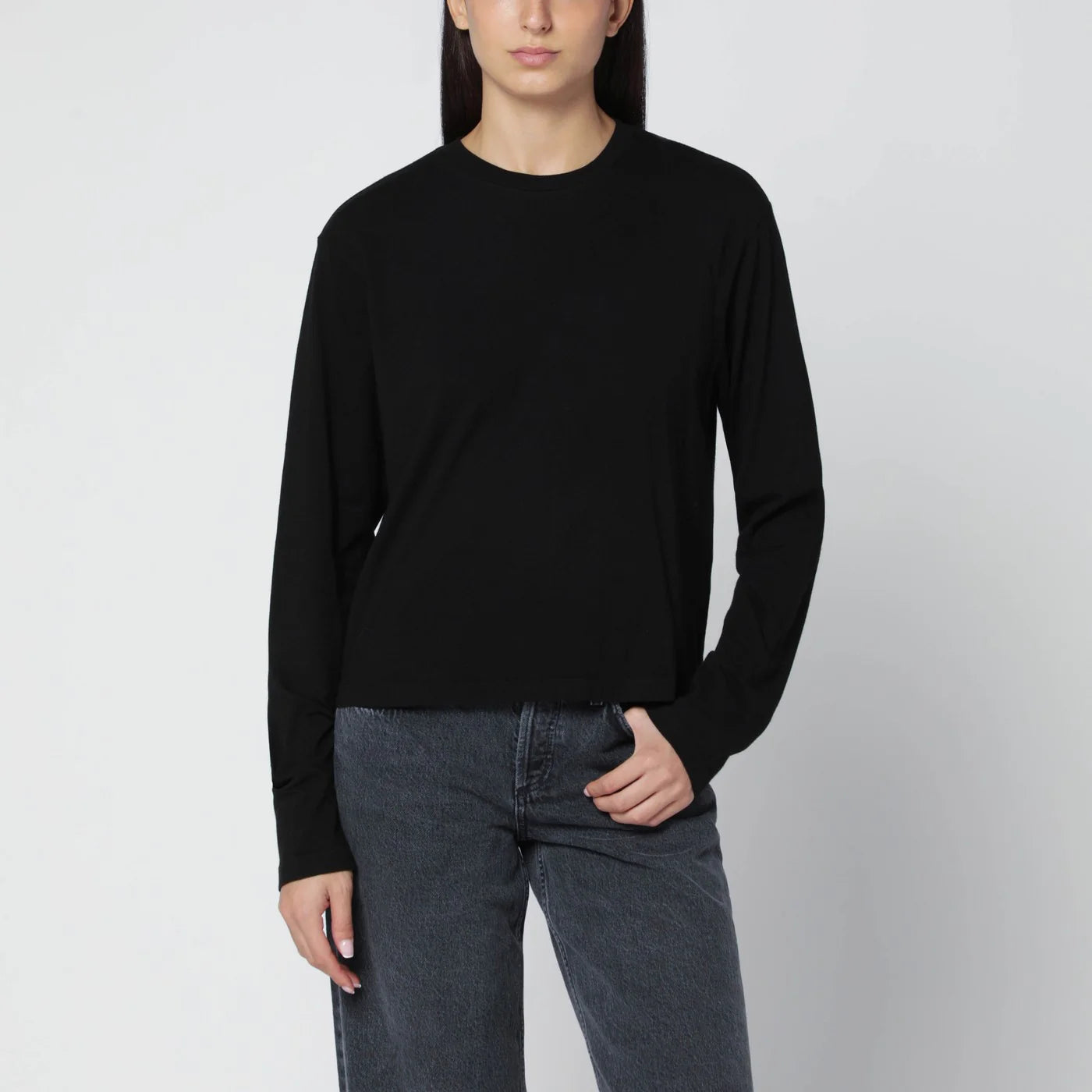 AGOLDE Black organic cotton top