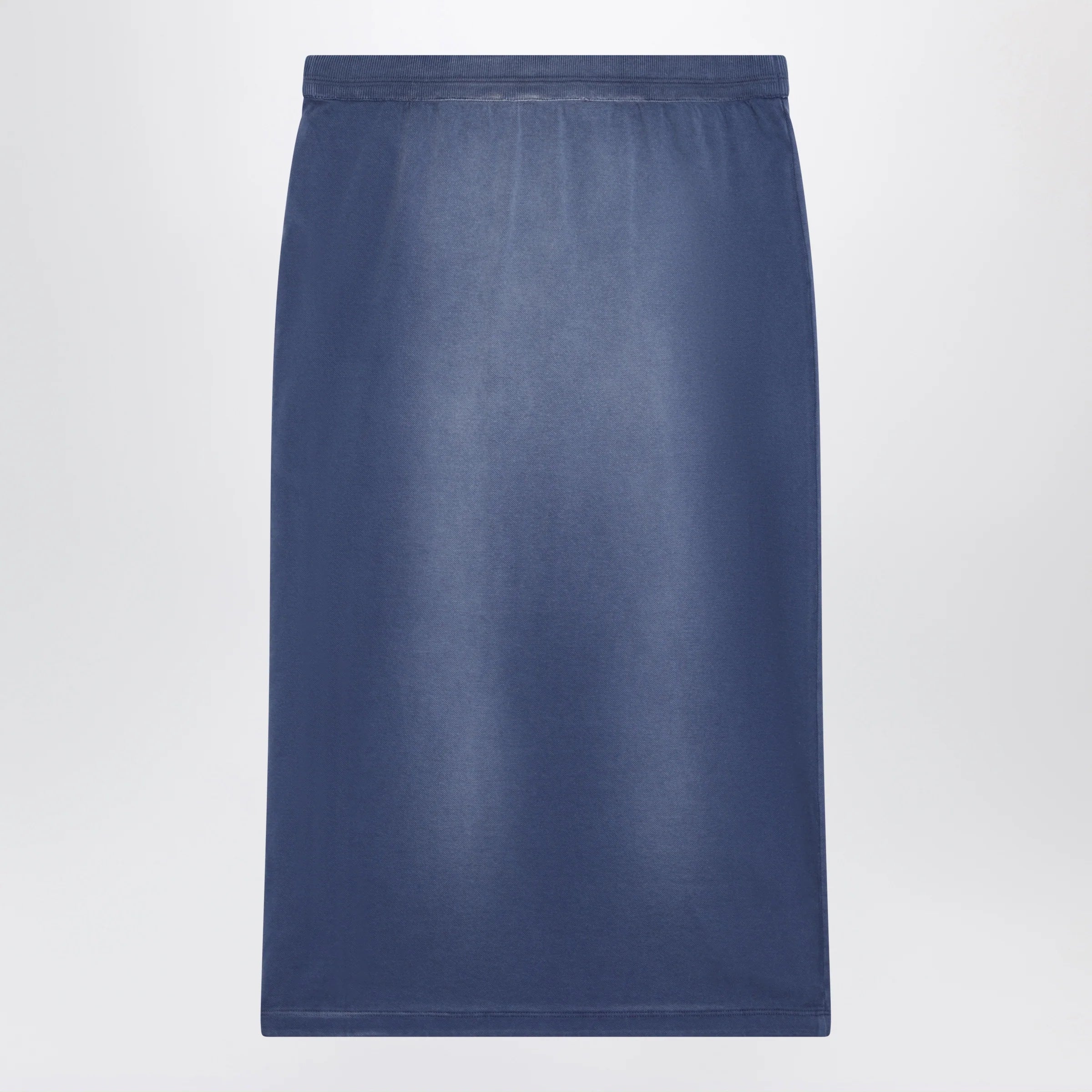 Acne Studios Navy blue cotton skirt with a splatter effect