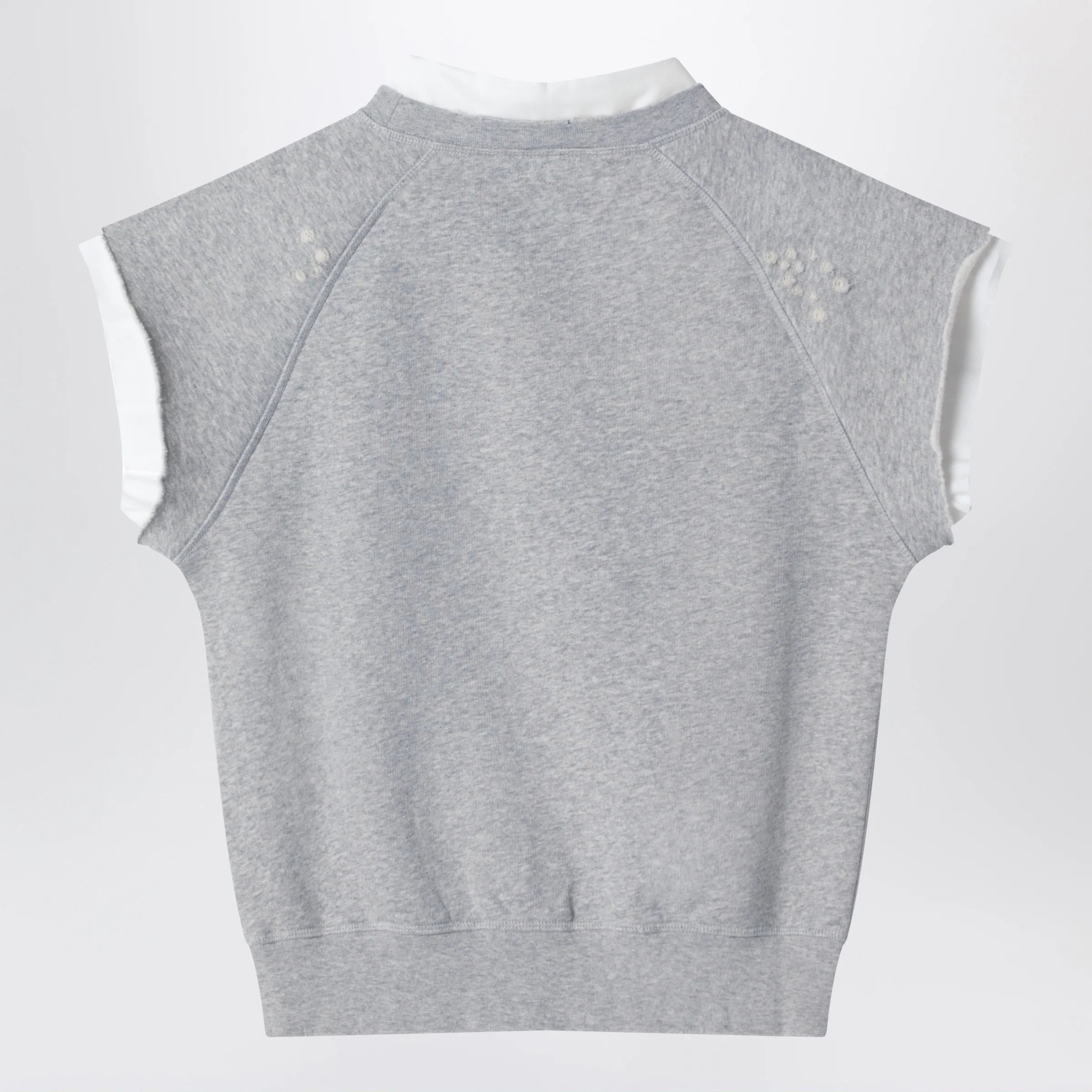 Acne Studios Layered fleece vest grey melange