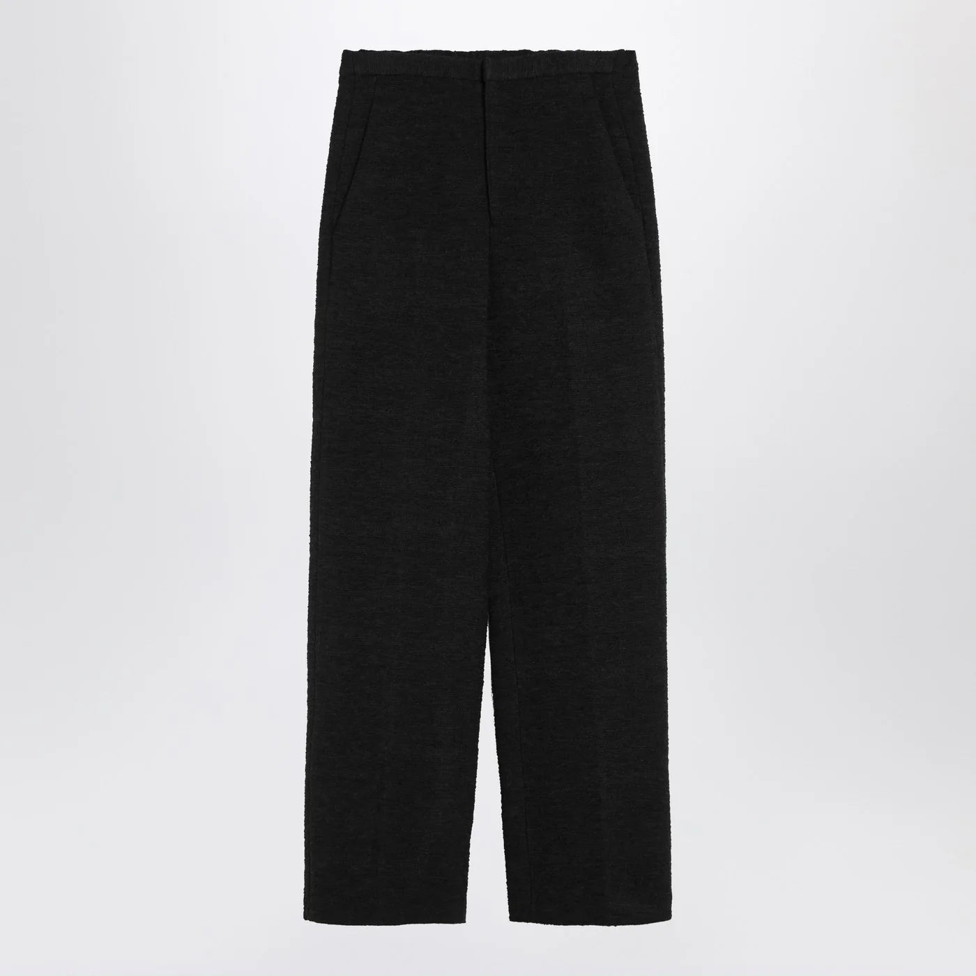 LouLou De Saison Black straight bouclé trousers