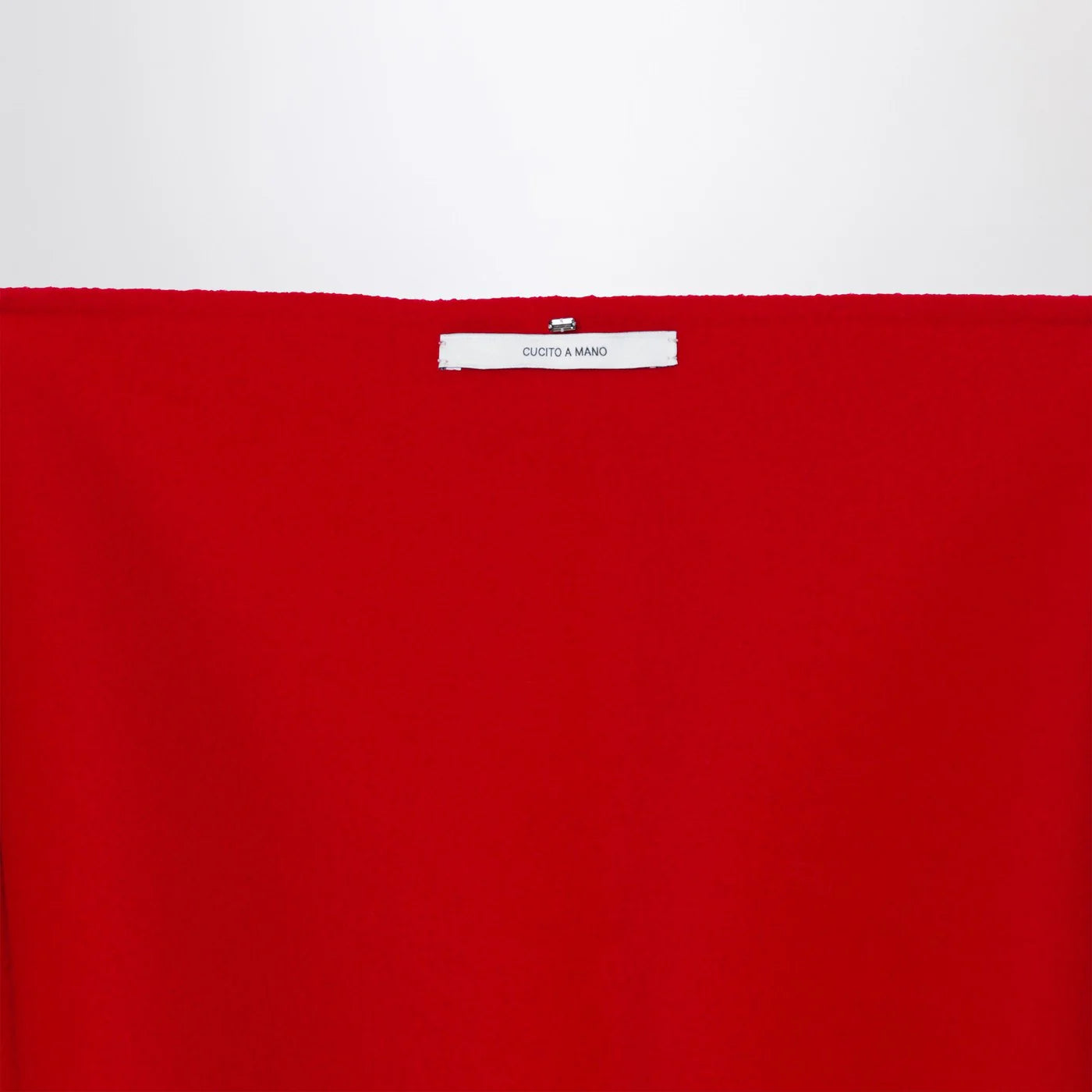 Sportmax Red Wool Scarf with Fringes