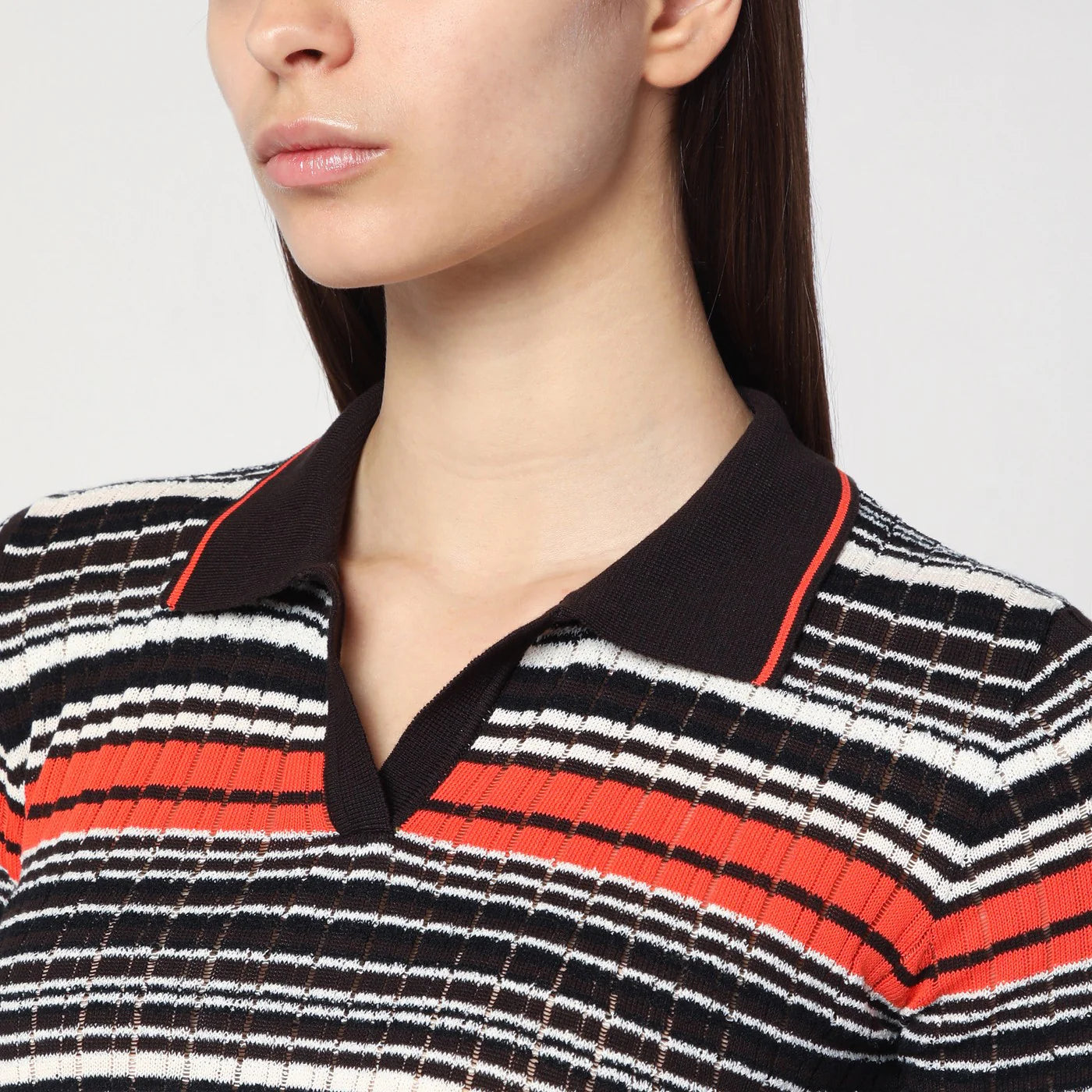 Roberto Collina Striped polo shirt in cotton blend