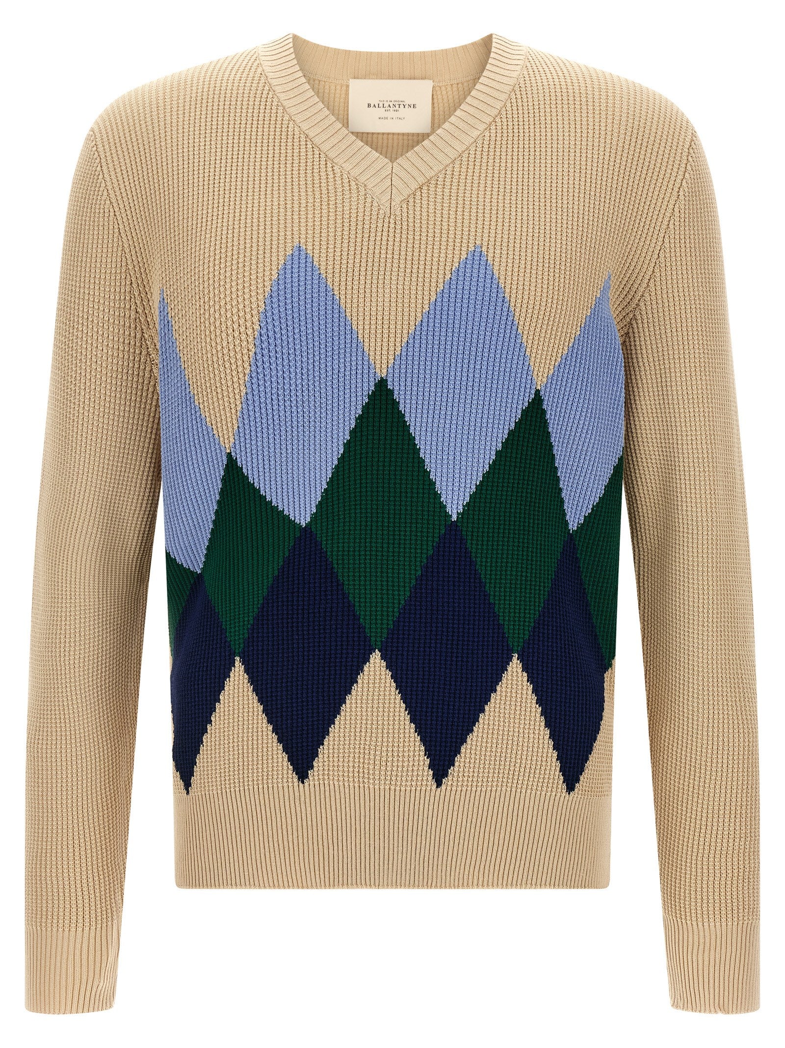 Ballantyne Argyle Pattern Sweater