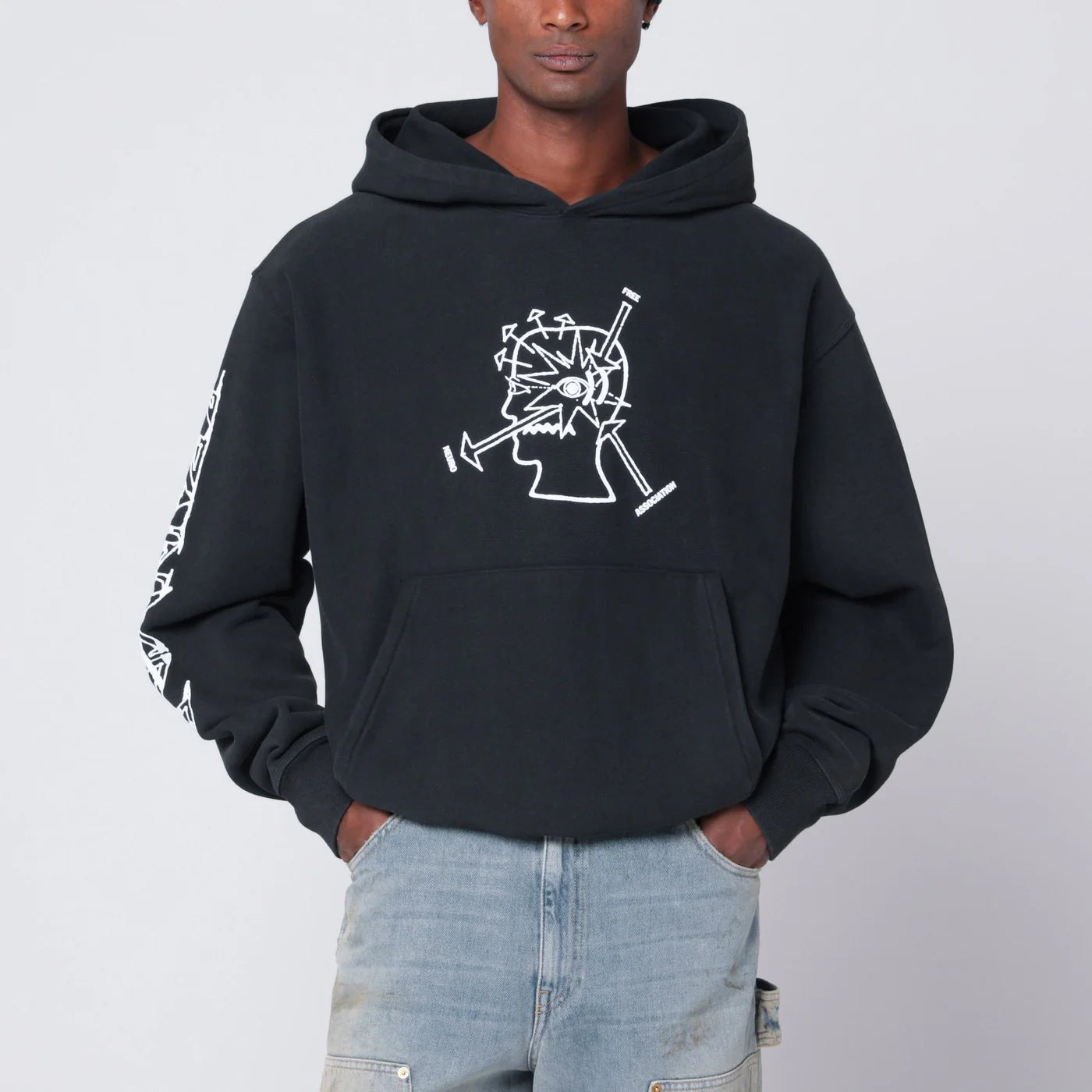 Brain Dead Faded black Neuro Free Association sweatshirt