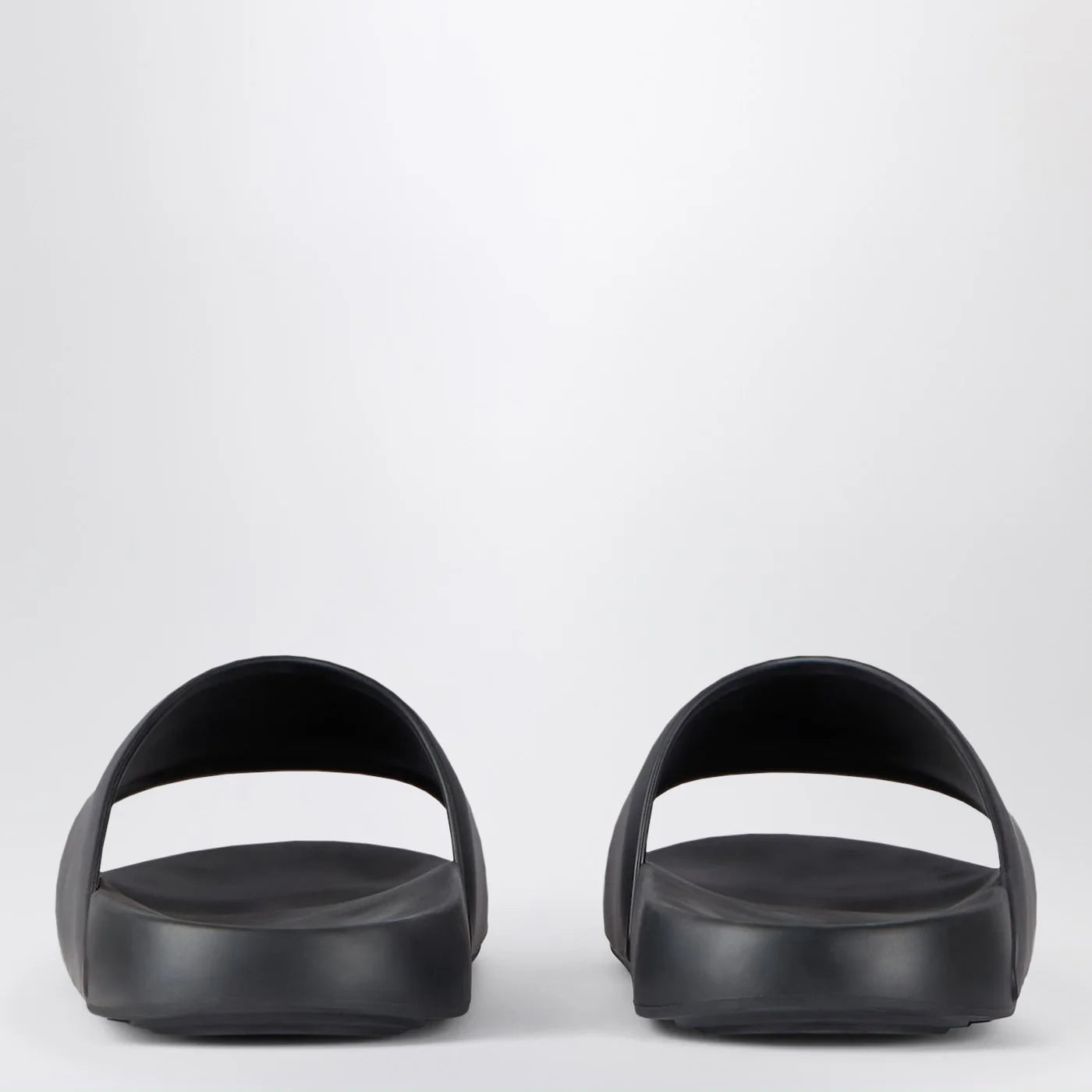 Givenchy Black rubber Label Slide flat mules