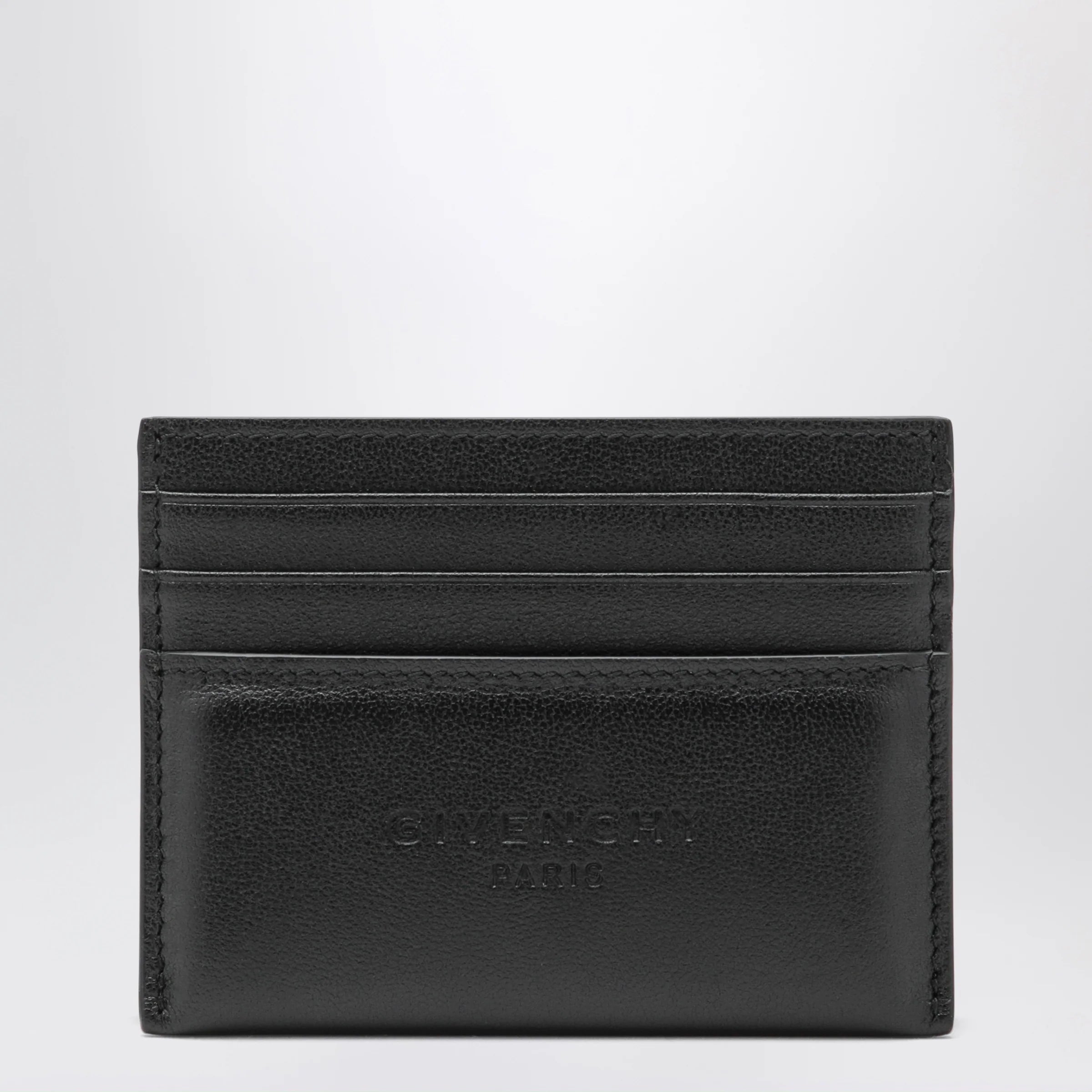 Givenchy Black leather card holder with logo