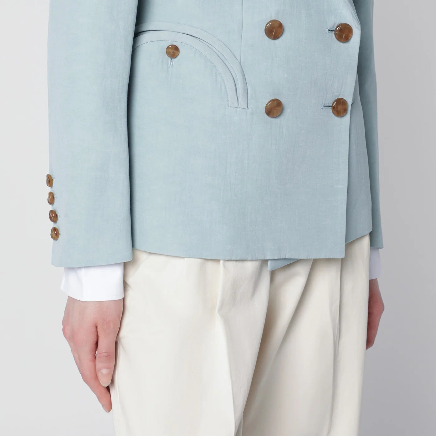 Blazé Milano Light blue double-breasted jacket