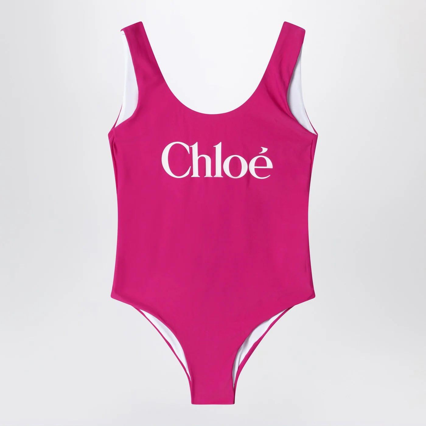 Chloé Fuchsia swimsuit with logo