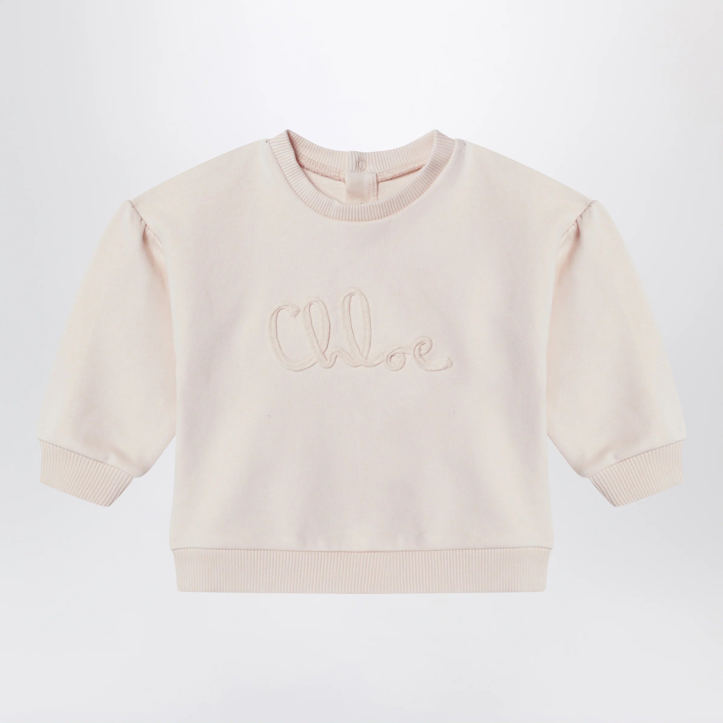Chloé Light pink sweatshirt with logo embroidery