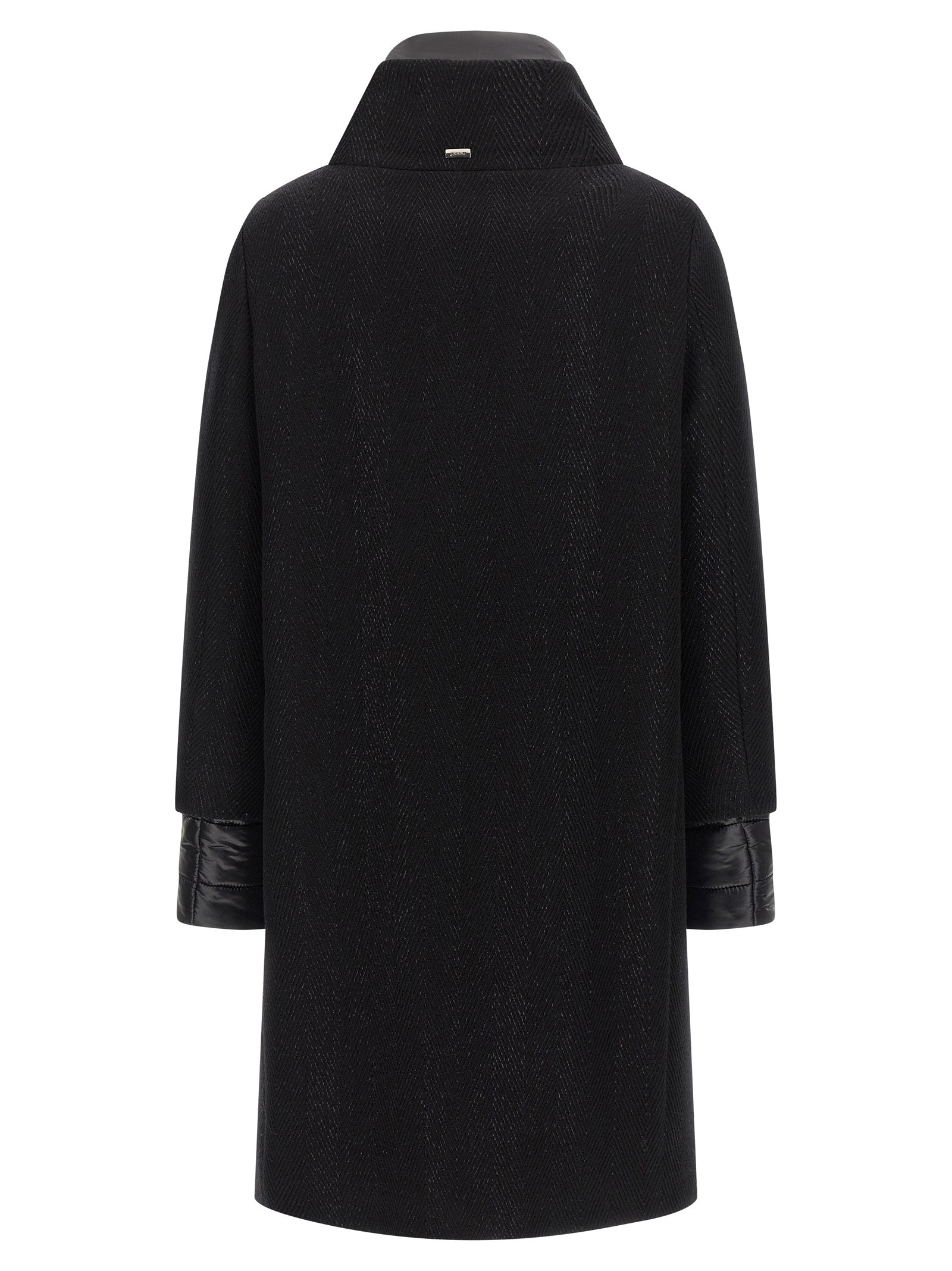 Herno Lamé Thread And Wool Coat
