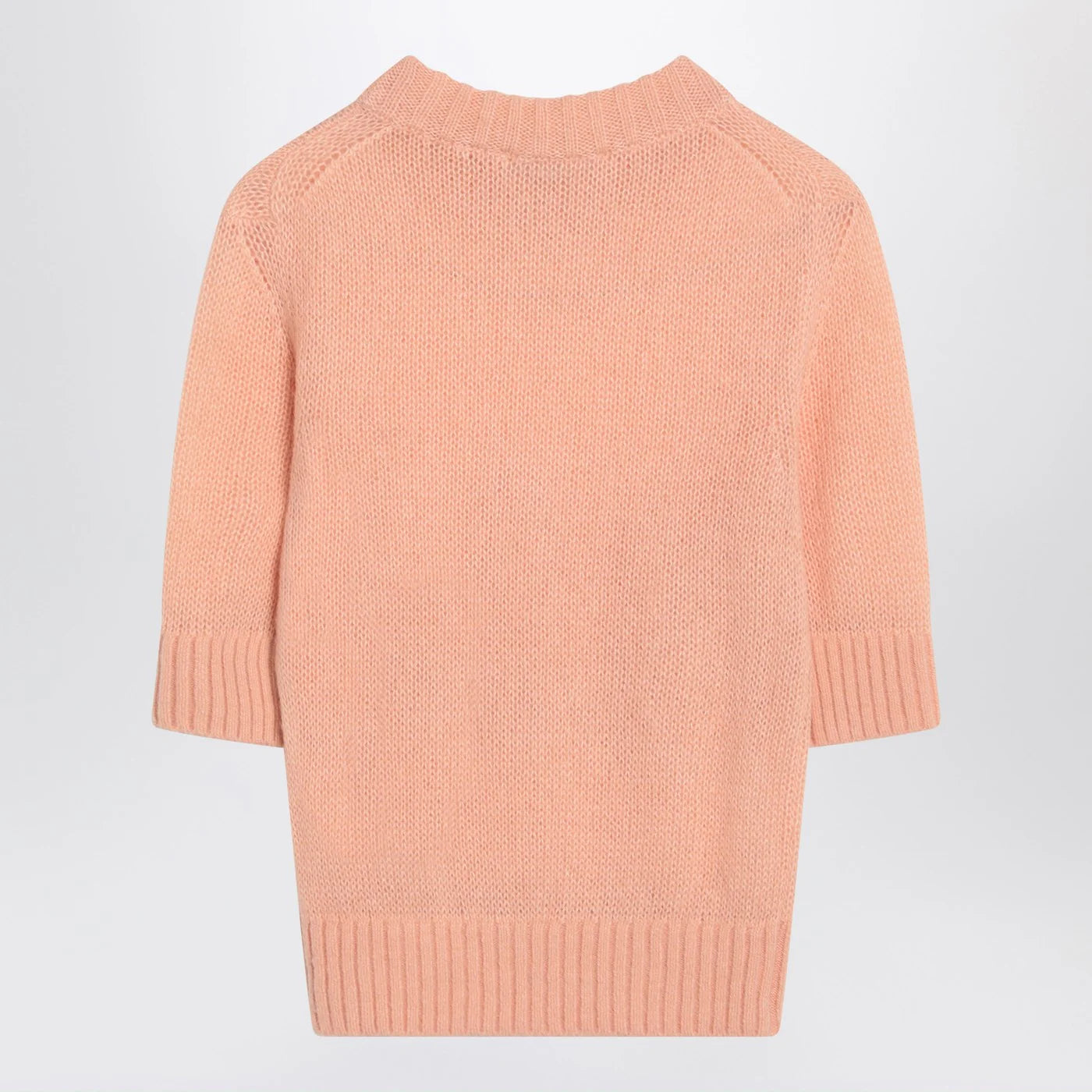 Chloé Peach-colored top with logo embroidery