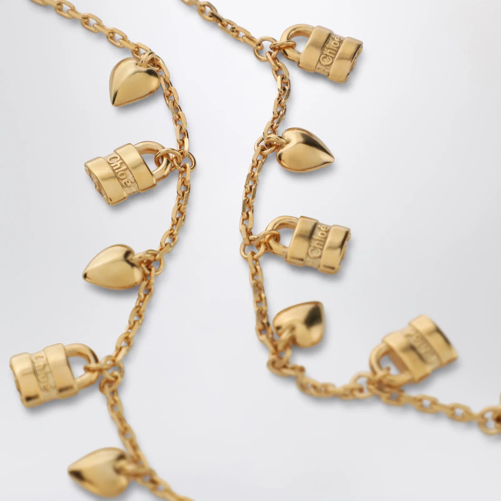 Chloé Paddington necklace with gold-tone brass charms